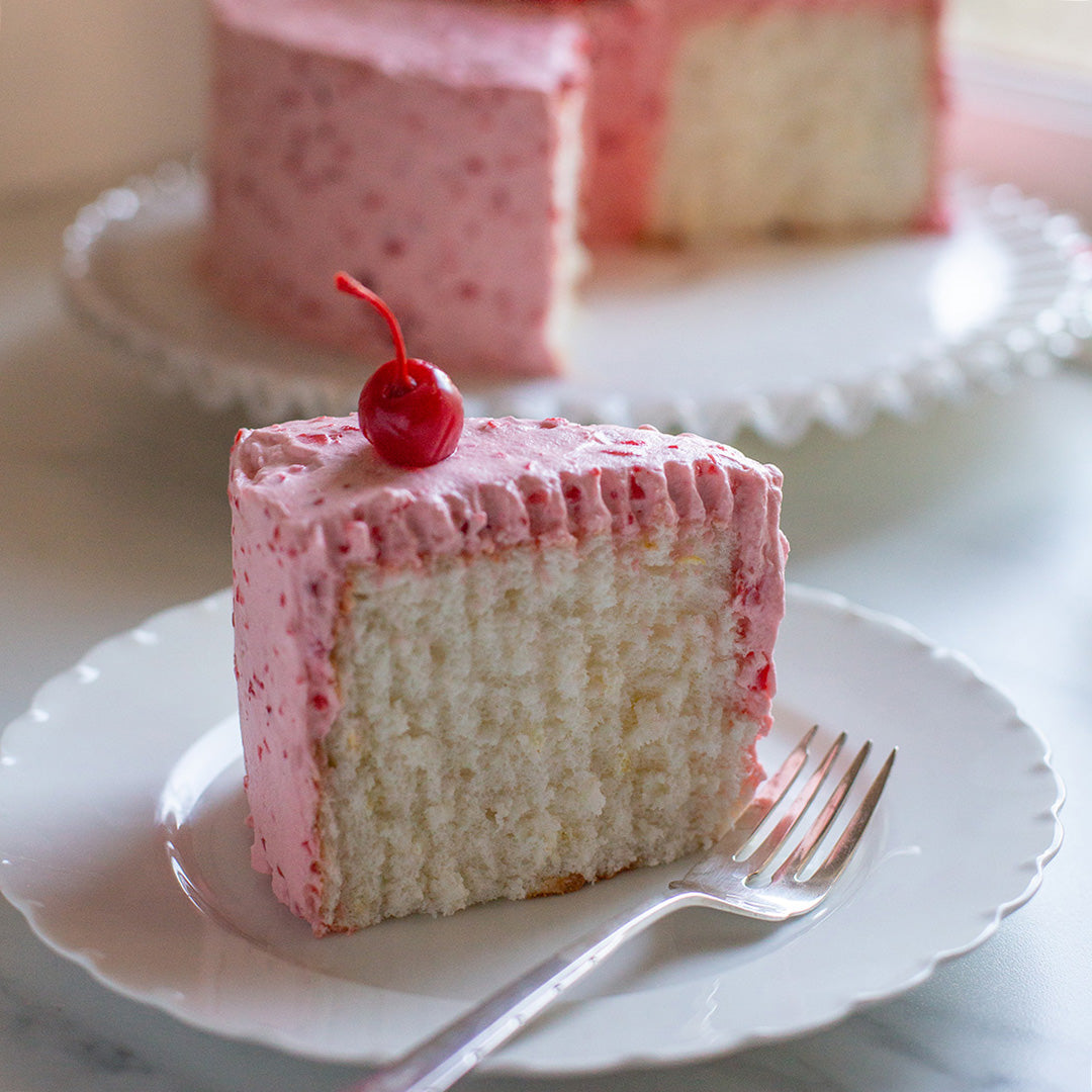 Zoe Francois' Angel Food Cake with Cherry Whipped Cream