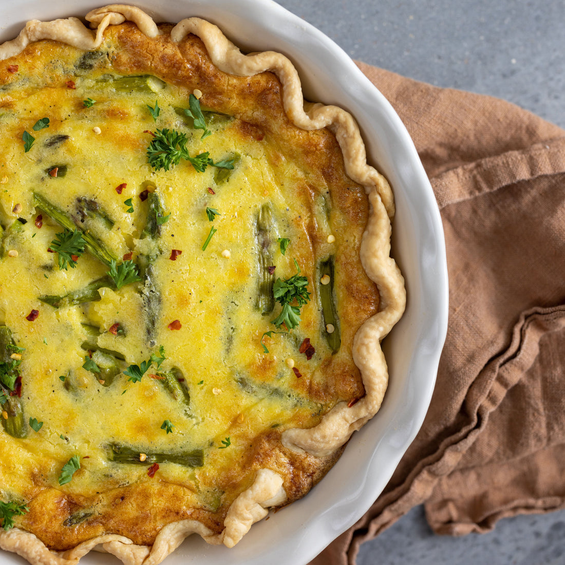 Asparagus Fontina Quiche