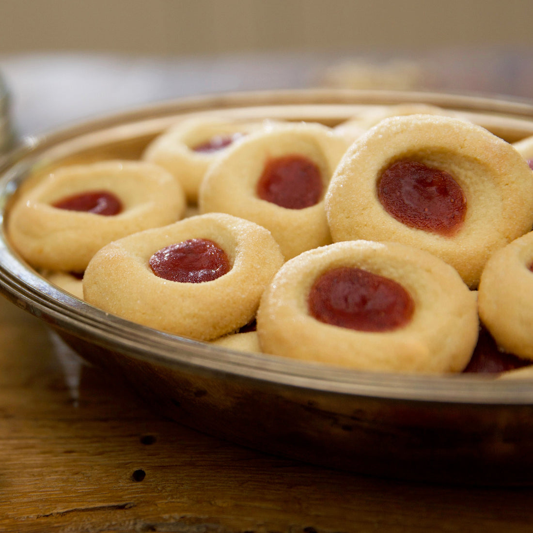 Butter Thumbprint Cookies with Jam Filling