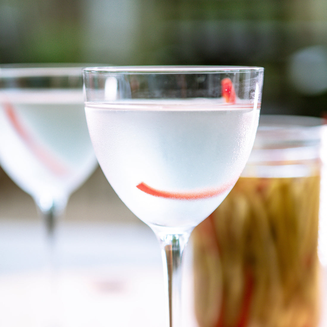 Annie Starke's Hot Pepper Martini with Homemade Hot Pepper Sauce