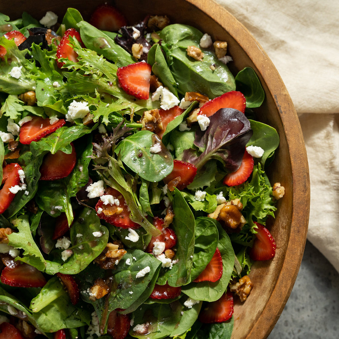 Joanna Gaines's Mixed Green Salad with Strawberries and Candied Walnuts
