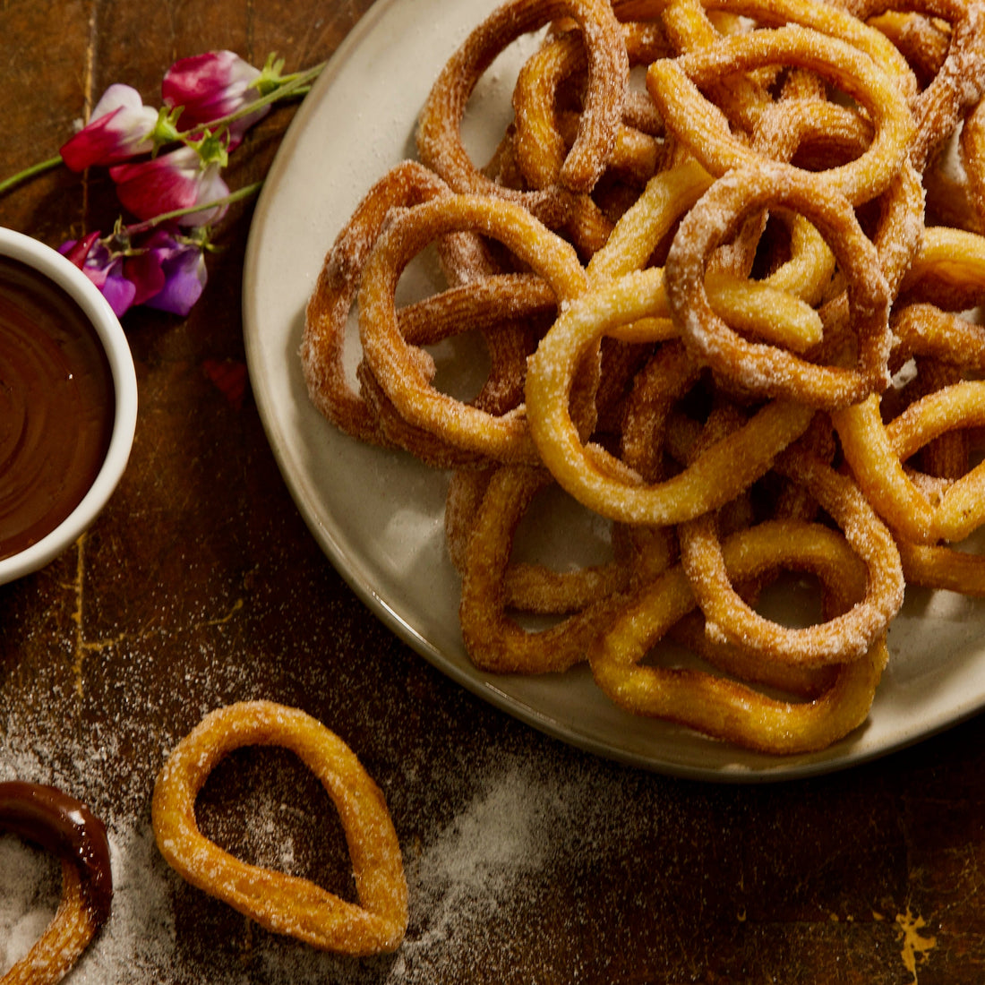 Elizabeth Poett's Spanish Churros and Chocolate Dip