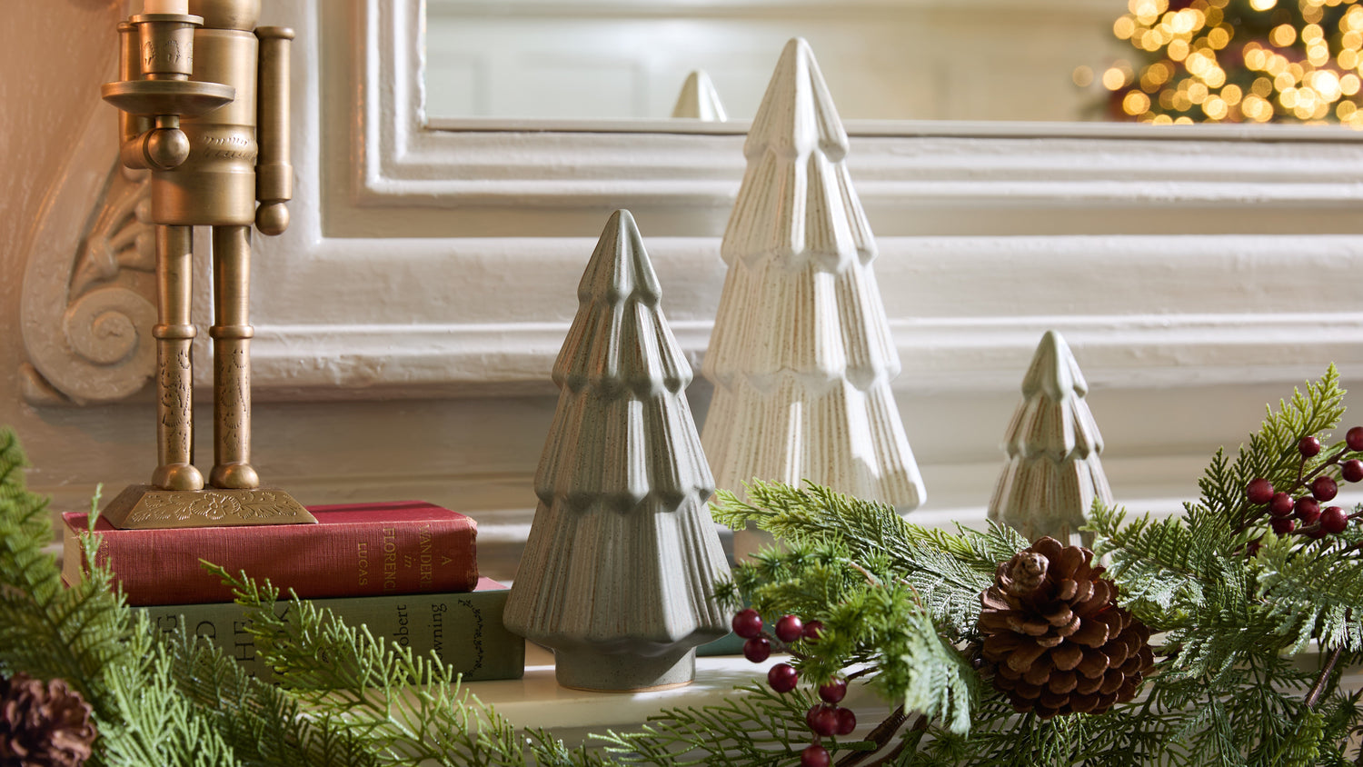 shop holiday mantel decor