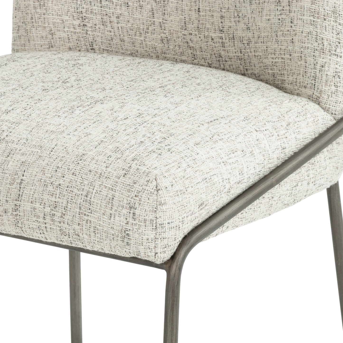 Pewter Felix Dining Chair up close