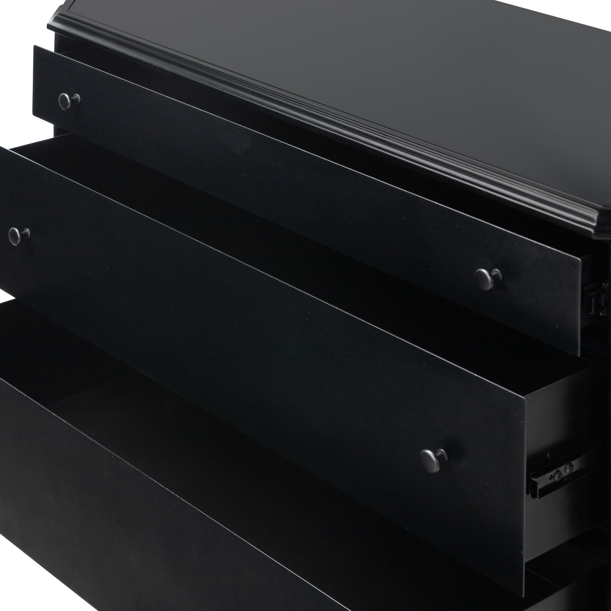 Regan Chest shown with drawers open