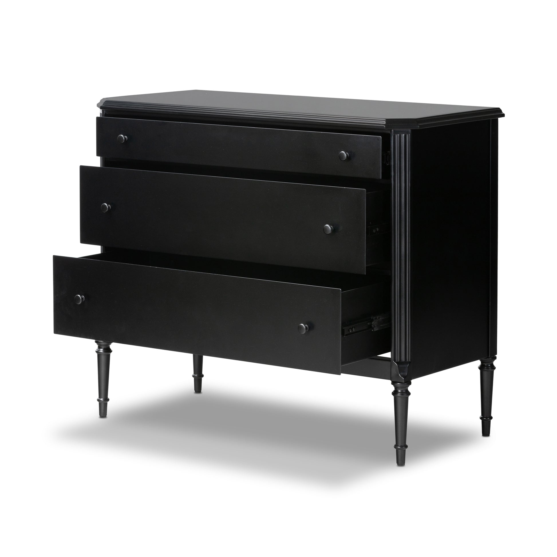 Regan Chest shown with drawers open