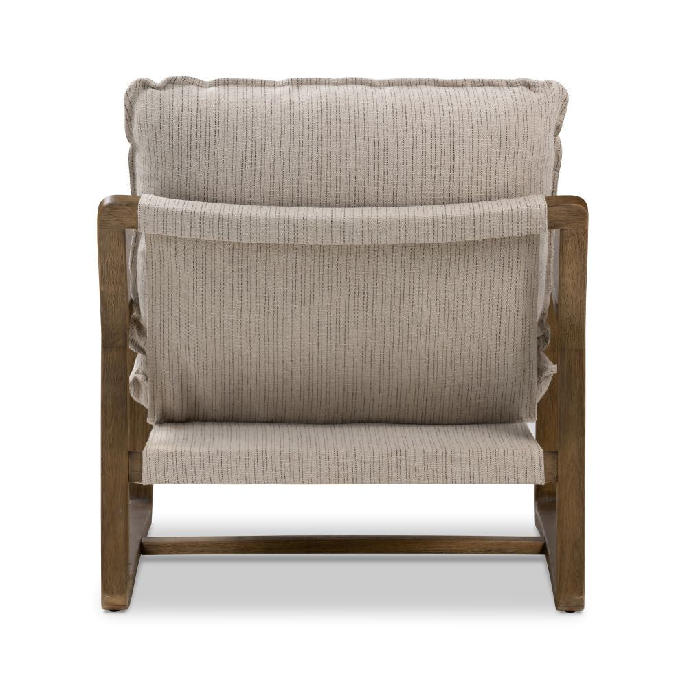 Gerard Chair in vintage stripe back view