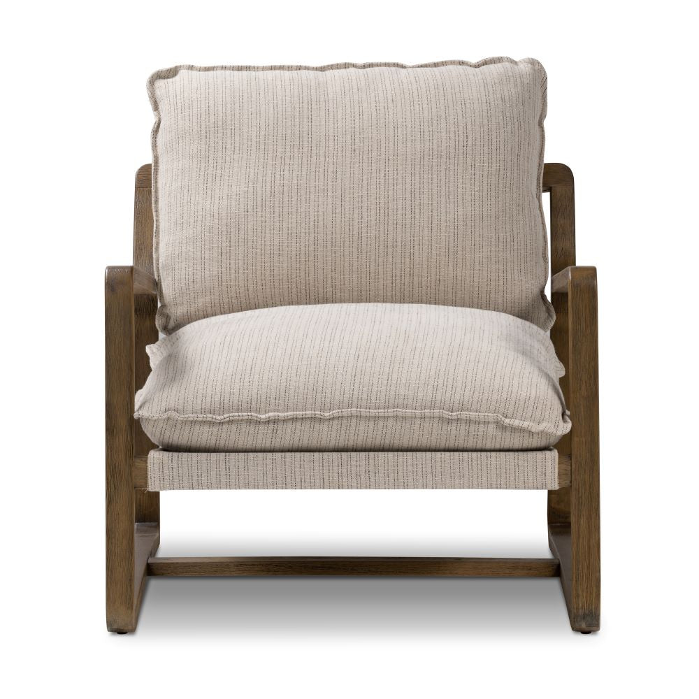 Gerard Chair in vintage stripe front view