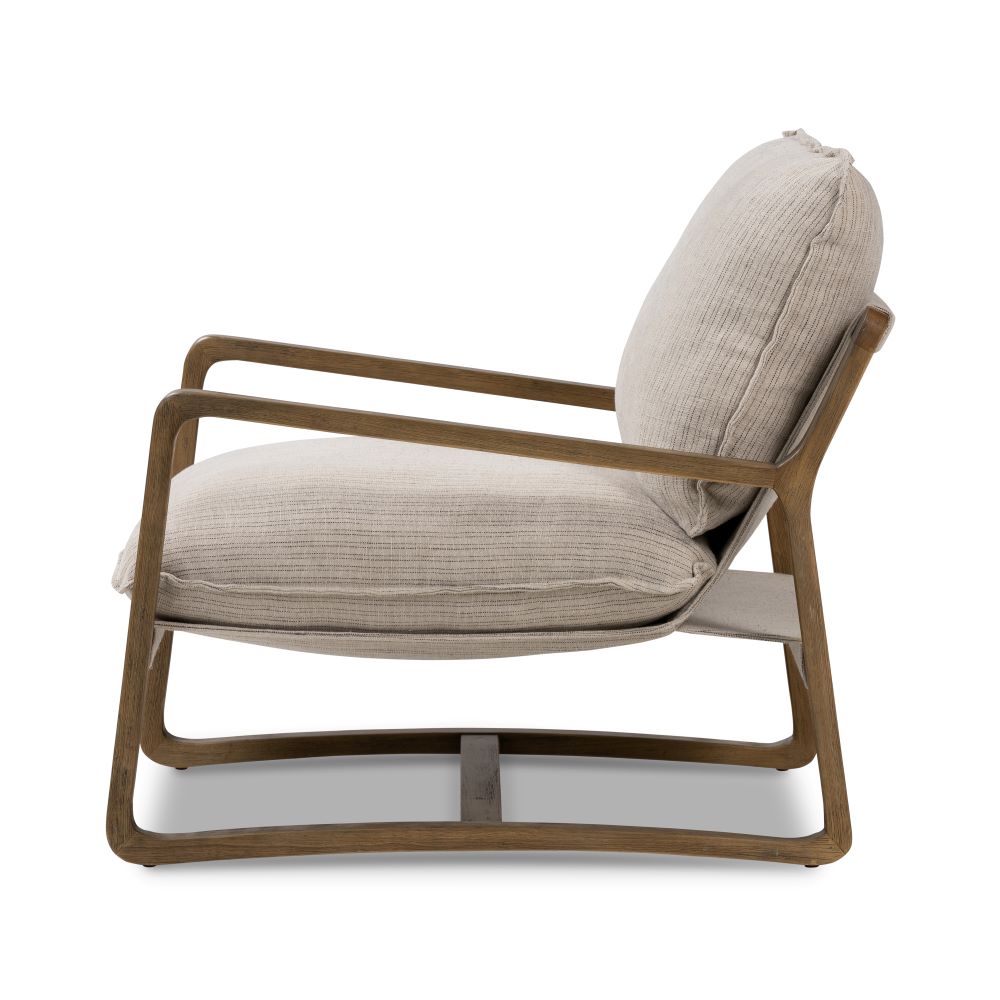 Gerard Chair in vintage stripe side view