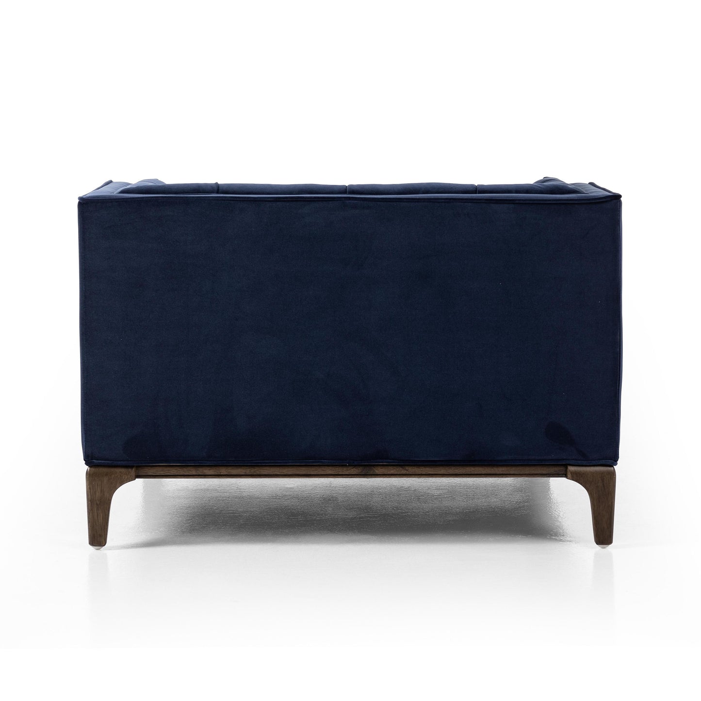 Elsie Chaise in midnight velvet back view