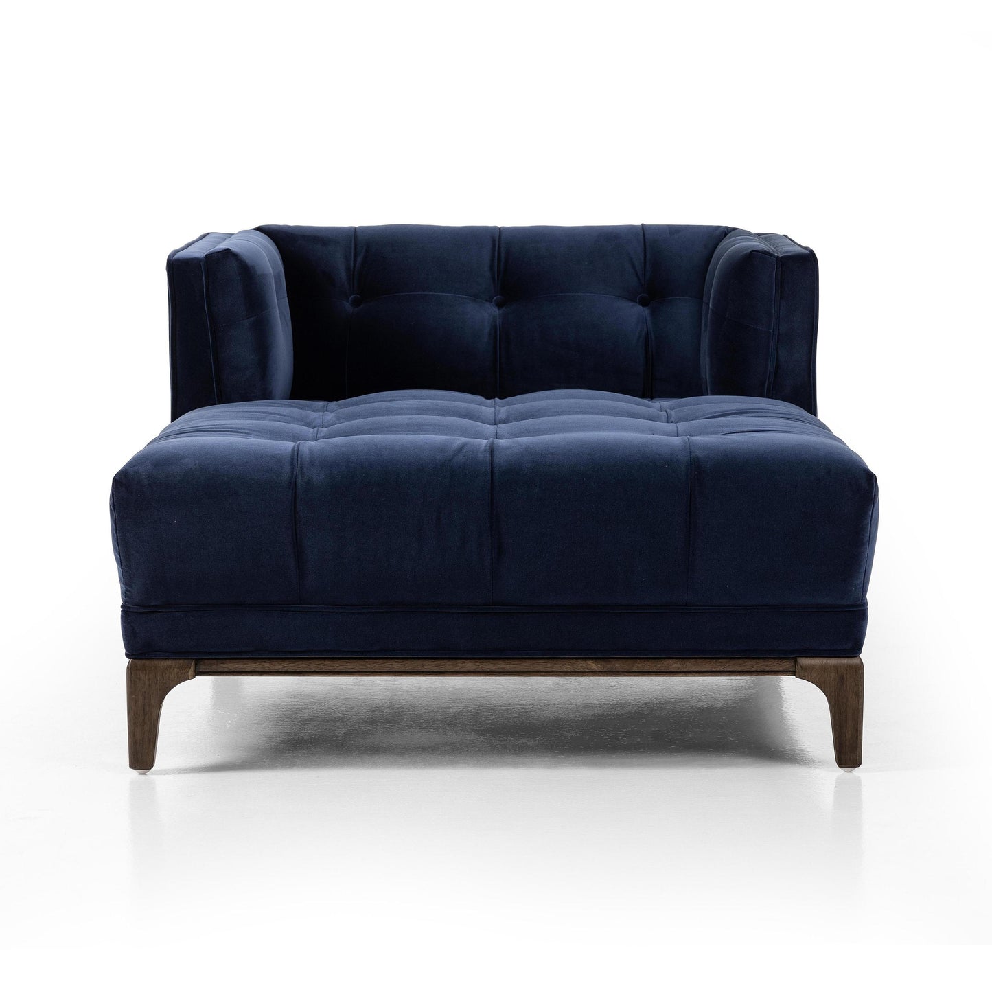 Elsie Chaise in midnight velvet front view