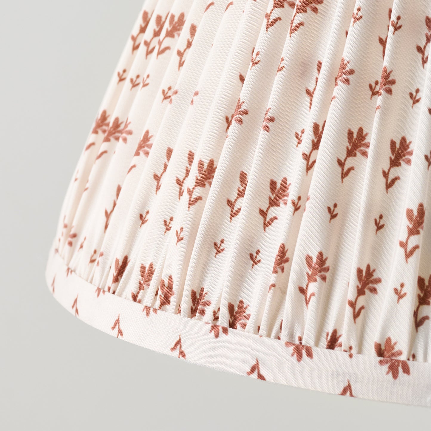 Taupe Blockprint Shade up close