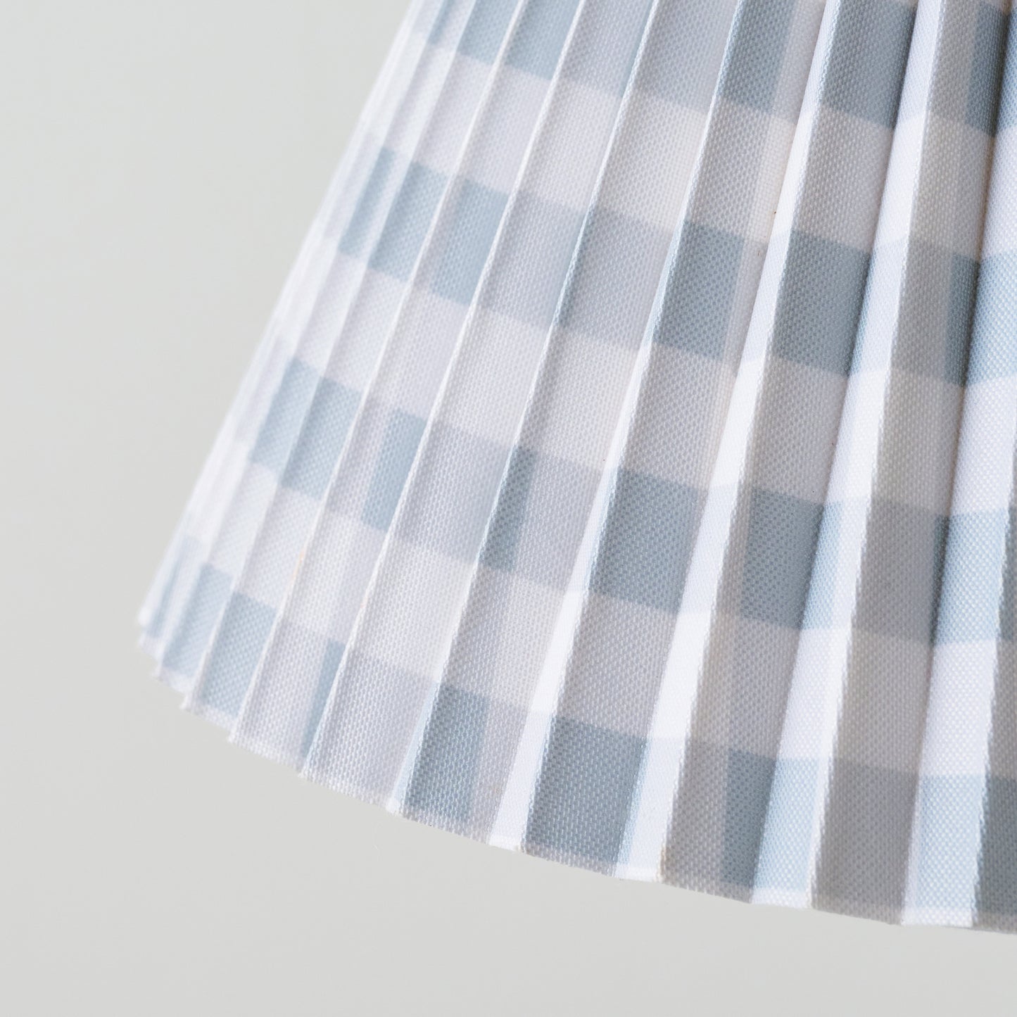 Blue Gingham Shade up close