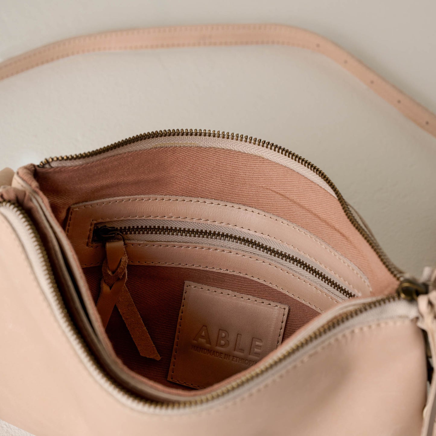 Martha Crossbody close up of inside