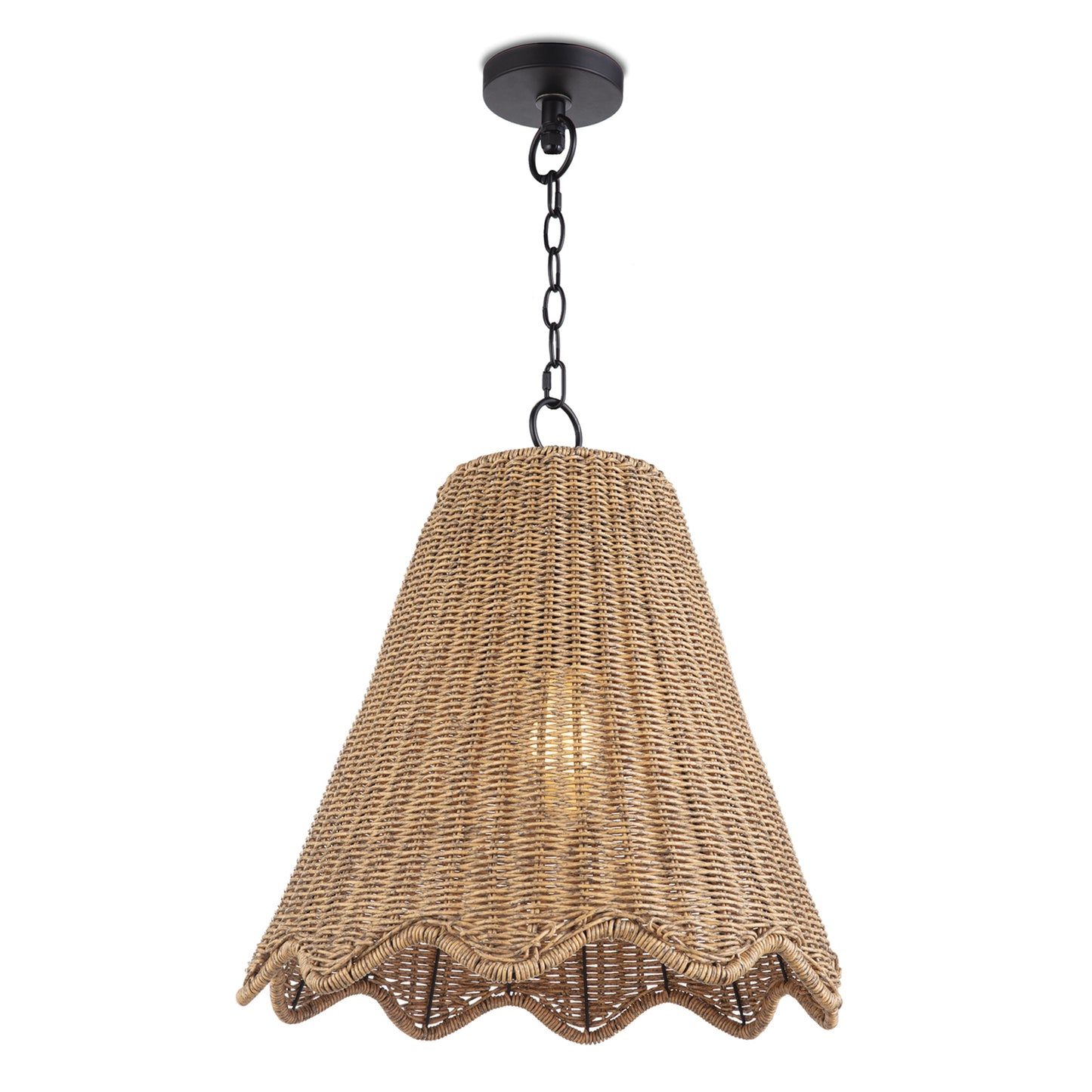Large Annabeth Pendant shown with light on