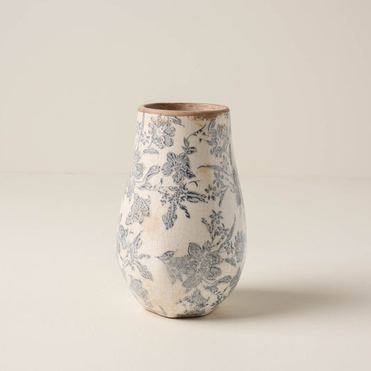 Black and White Distressed Vase