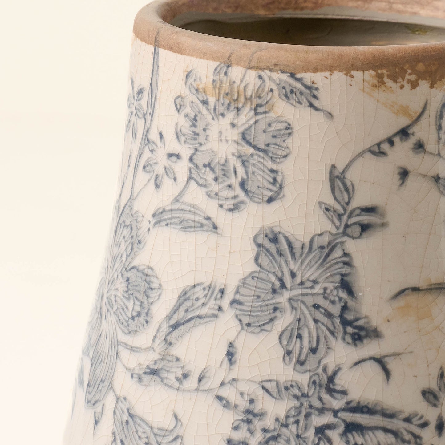 Black and White Distressed Vase close up
