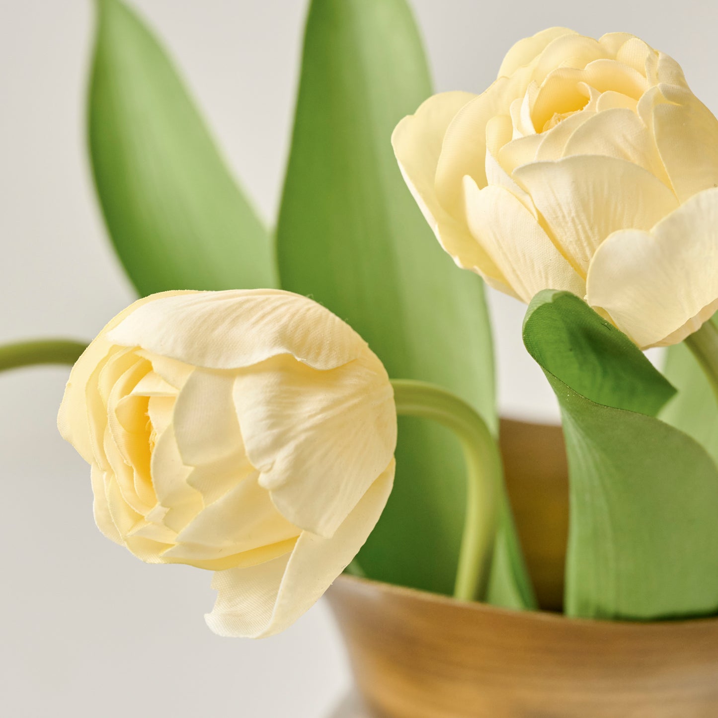 Yellow Real Touch Tulip Bundle shown up close