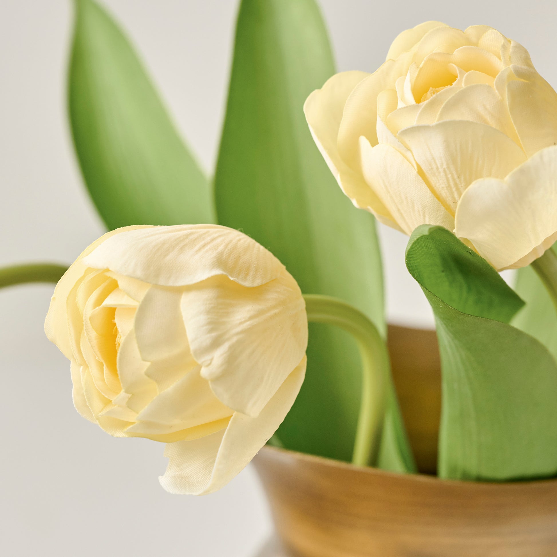 Yellow Real Touch Tulip Bundle shown up close