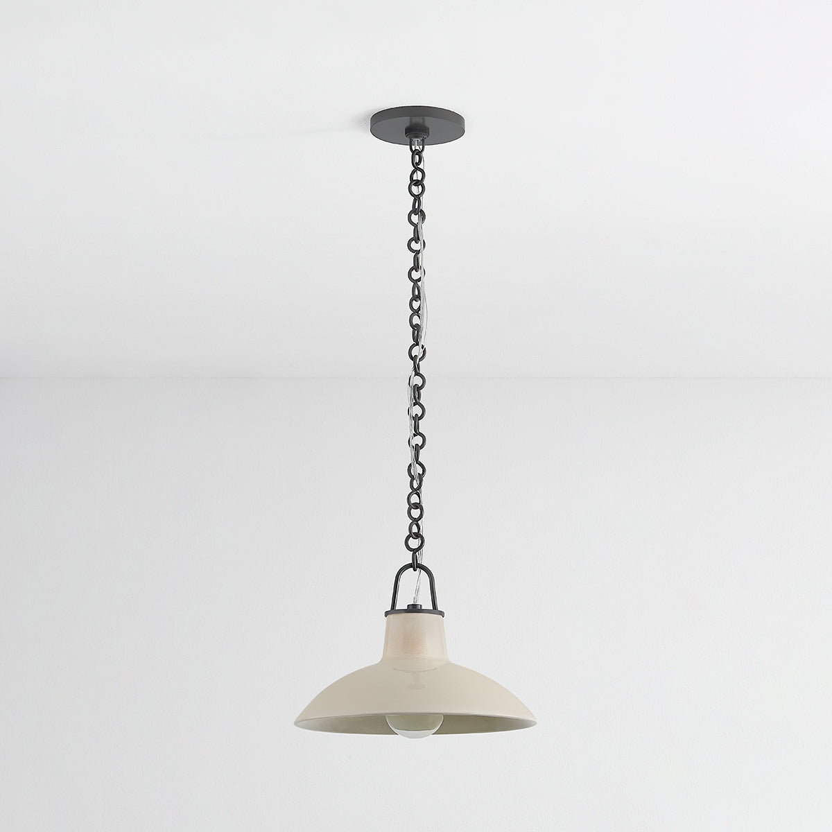 Justine Pendant in Distressed Bronze with Ceramic Crackle