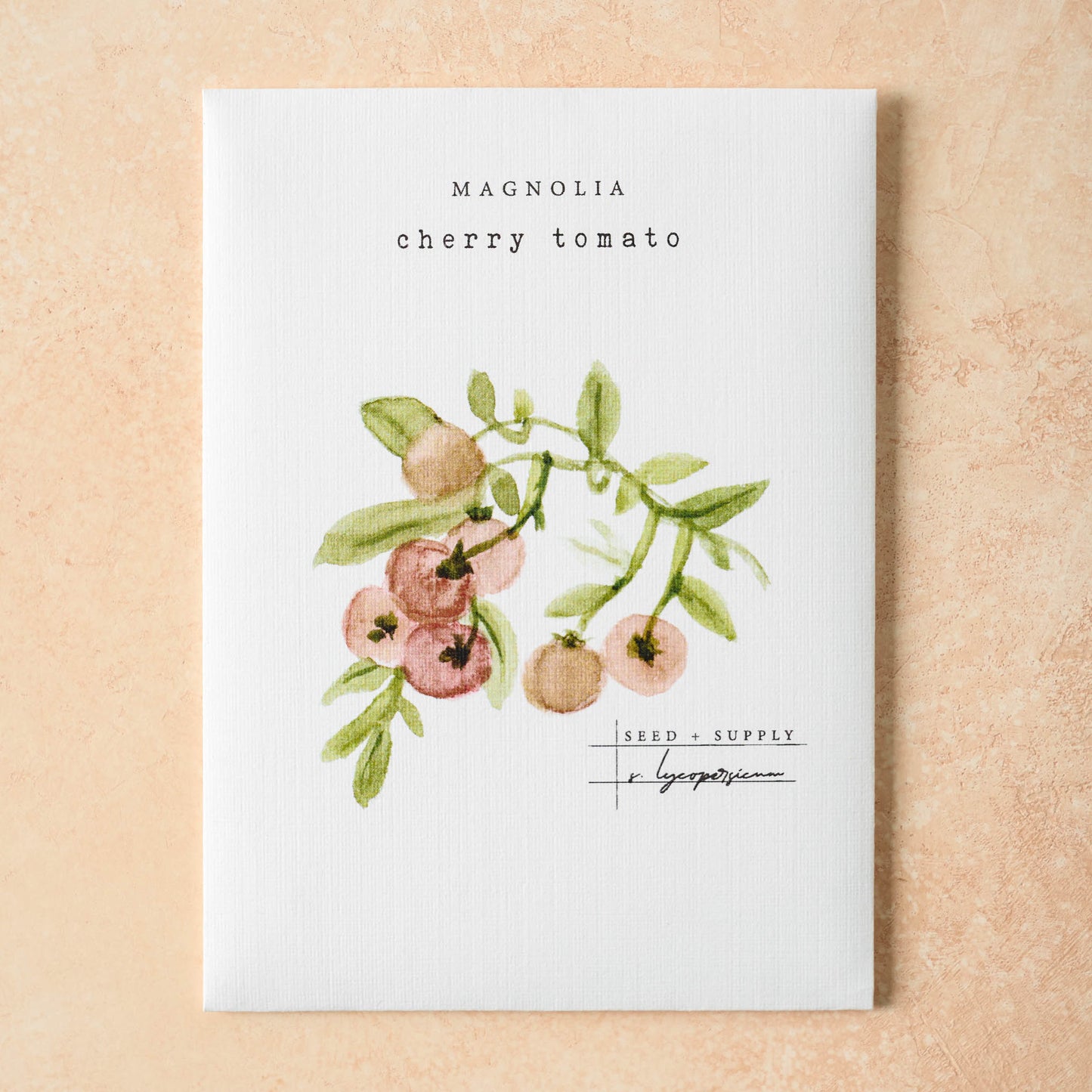 Watercolor Magnolia Seeds cherry tomato