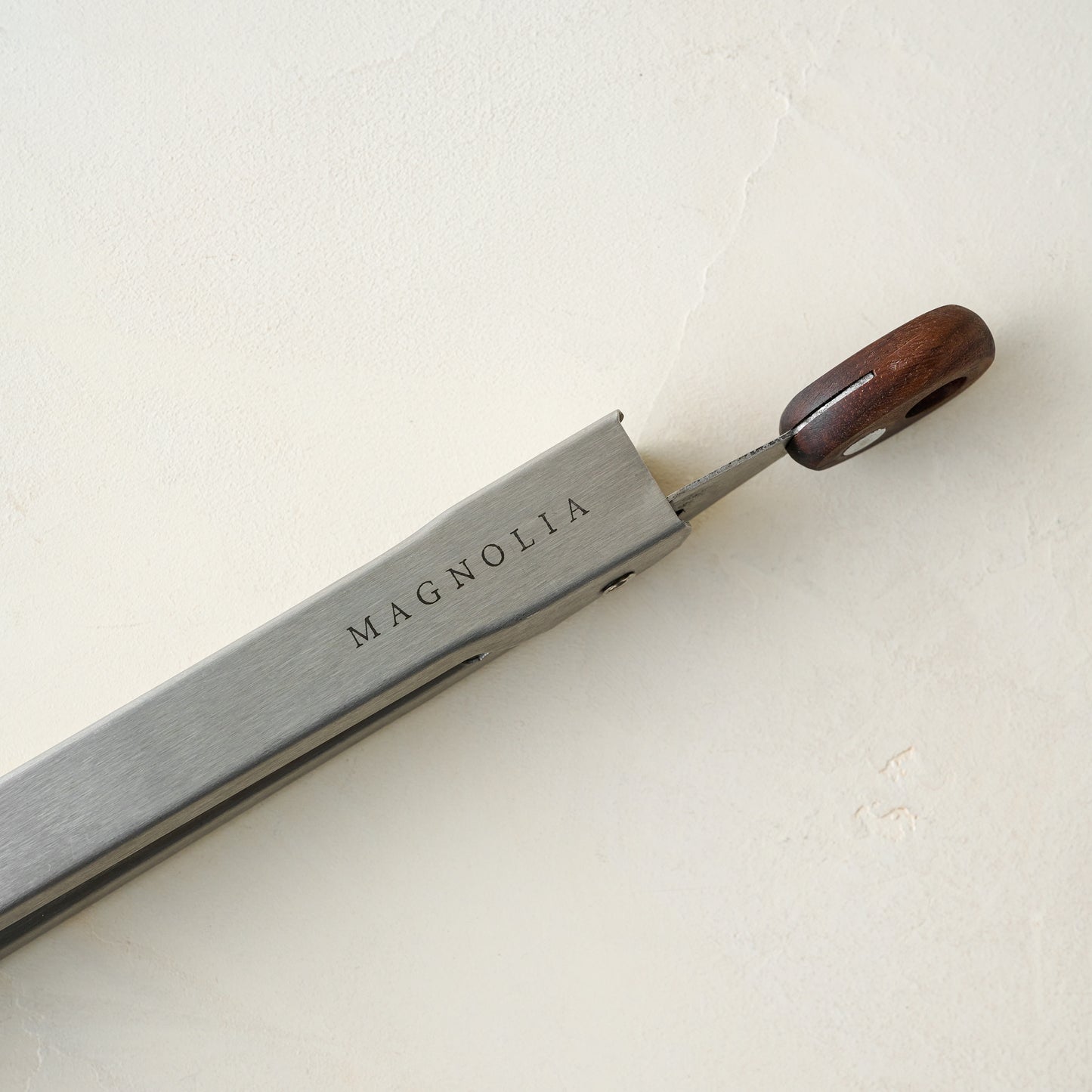 Gristmill Collection Walnut Tip Salad Tosser magnolia logo on handle