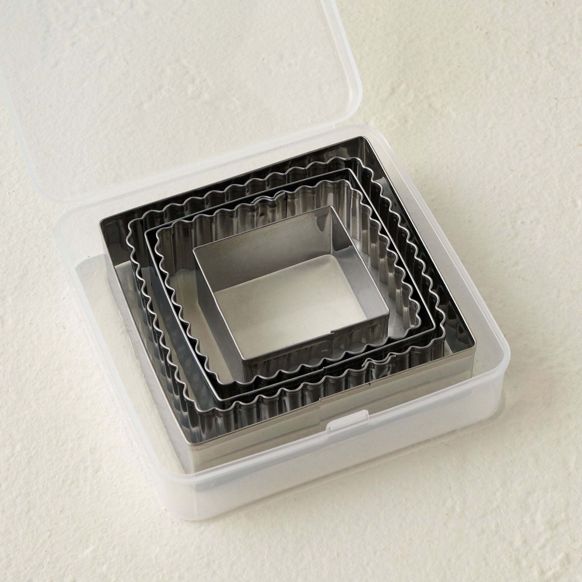 Scalloped Square Cookie Cutter Set in box