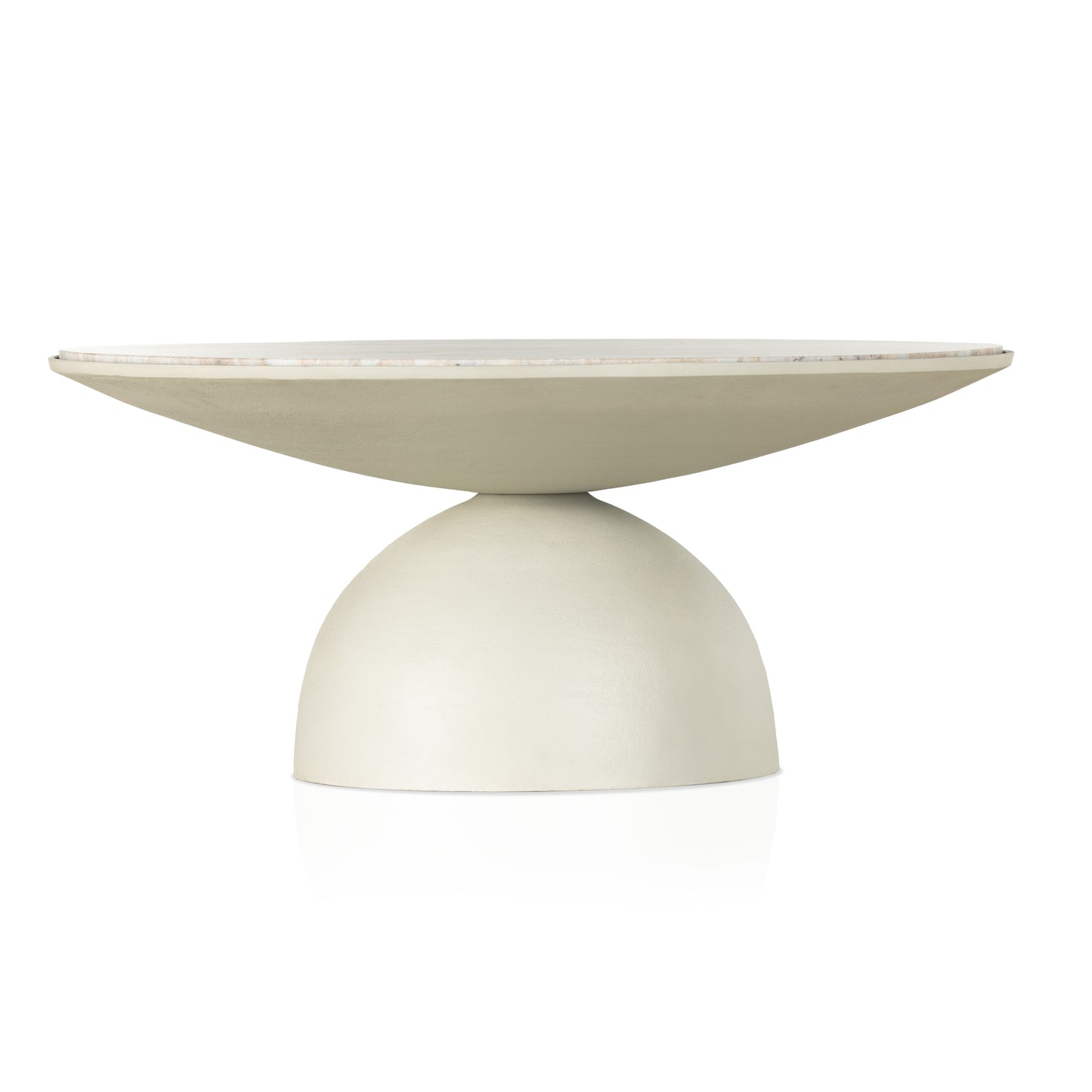 August Coffee Table in Textured White Matte