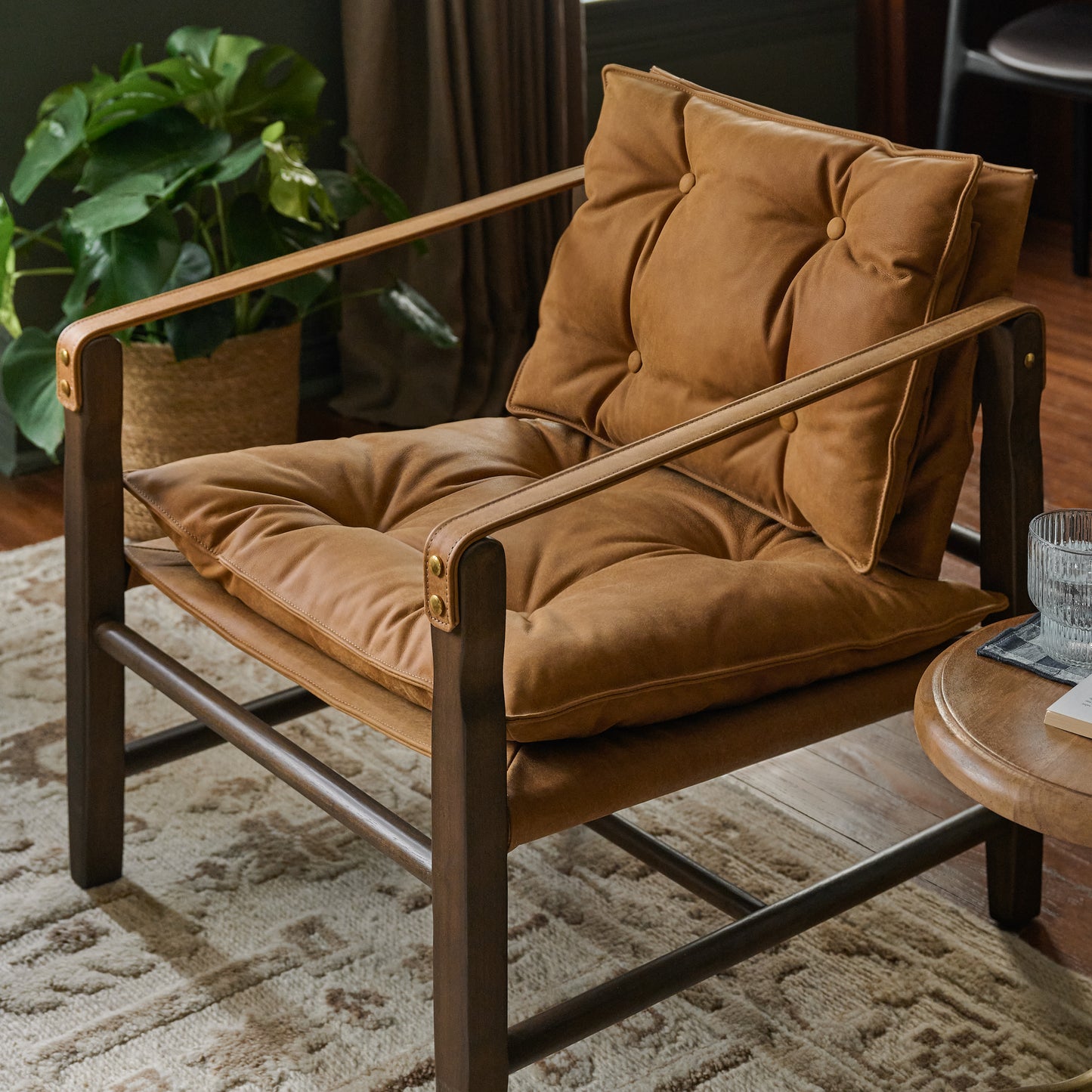 Flynn Chair in butterscotch in a room