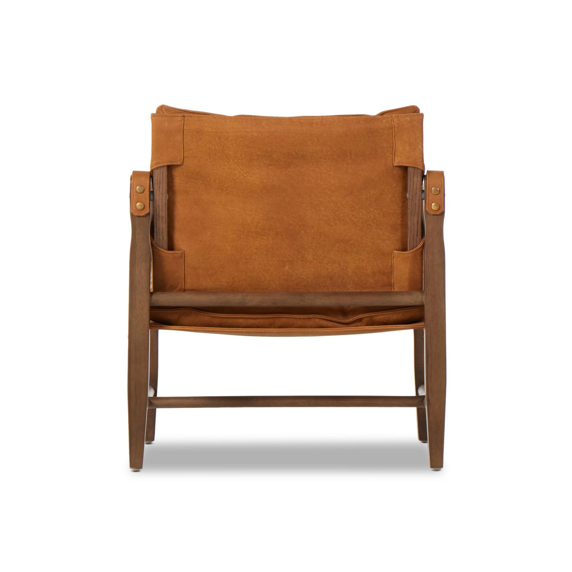 Flynn Chair heirloom butterscotch leather back view