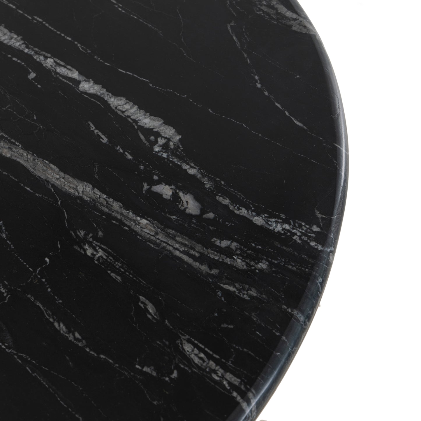Deco Dining Table - Black Marble top up close