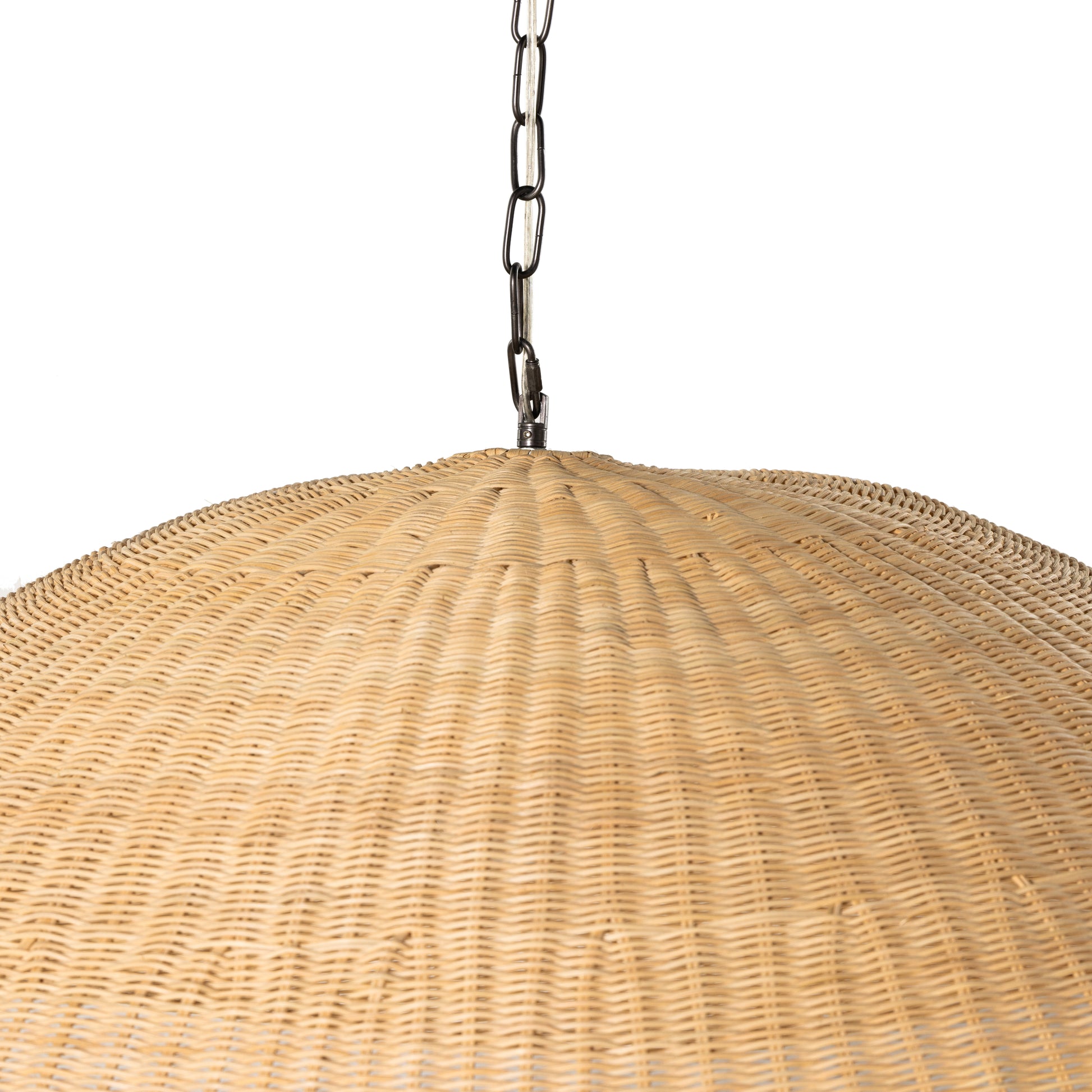 Hazel Rattan Pendant top up  close