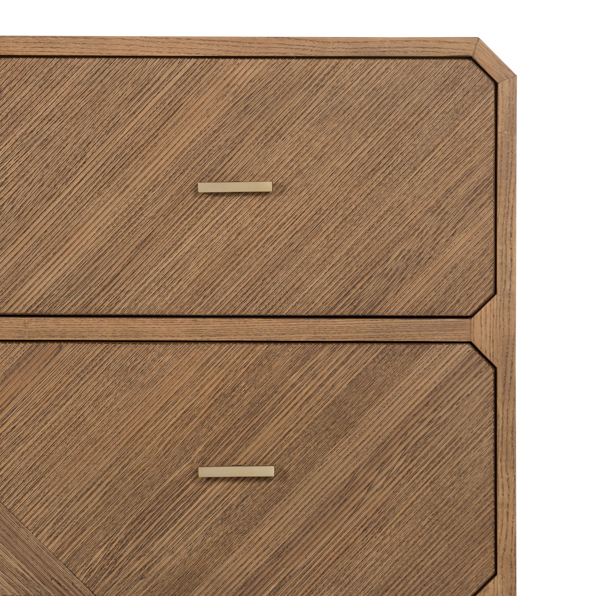 Dawn 6 Drawer Dresser in Natural Ash drawer fronts up close