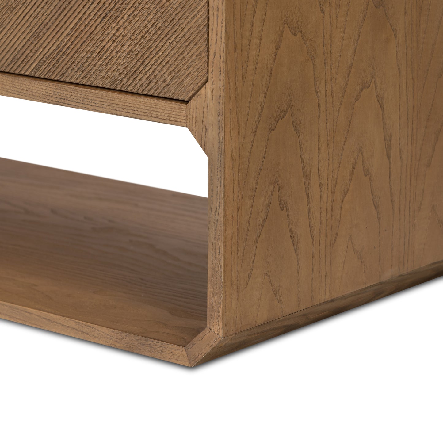 Dawn 6 Drawer Dresser in Natural Ash base up close
