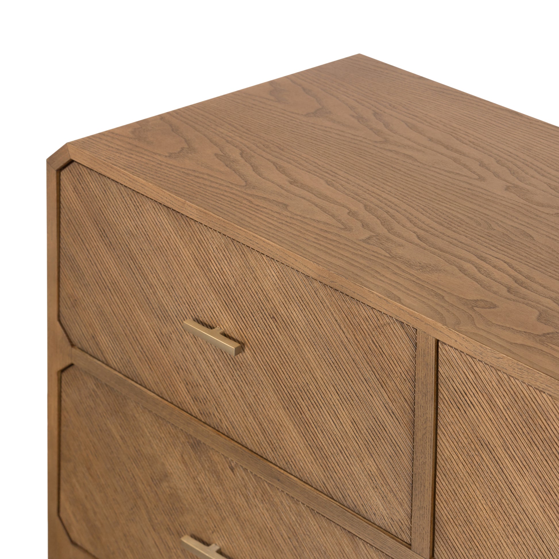 Dawn 6 Drawer Dresser in Natural Ash top and front up close