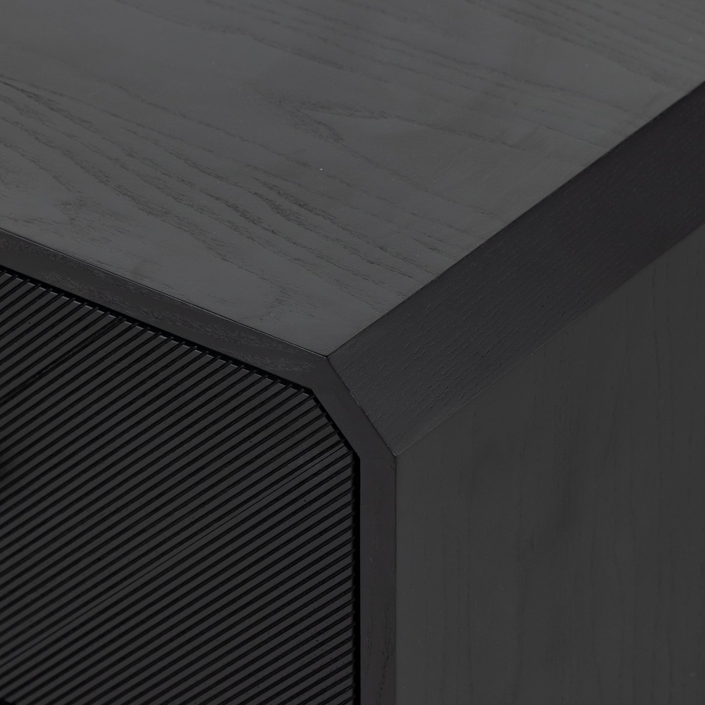Dawn 6 Drawer Dresser in Black Ash corner up close