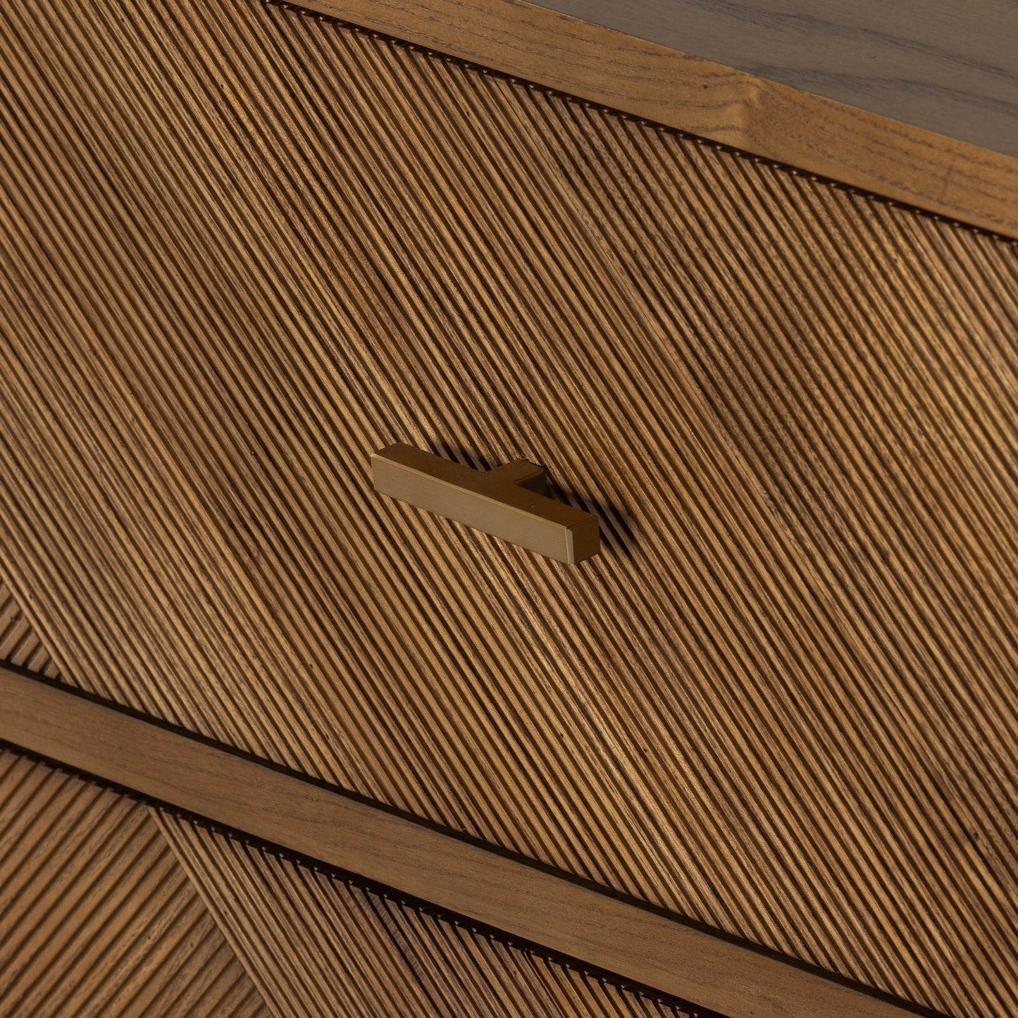 Dawn Media Console in Natural Ash up close