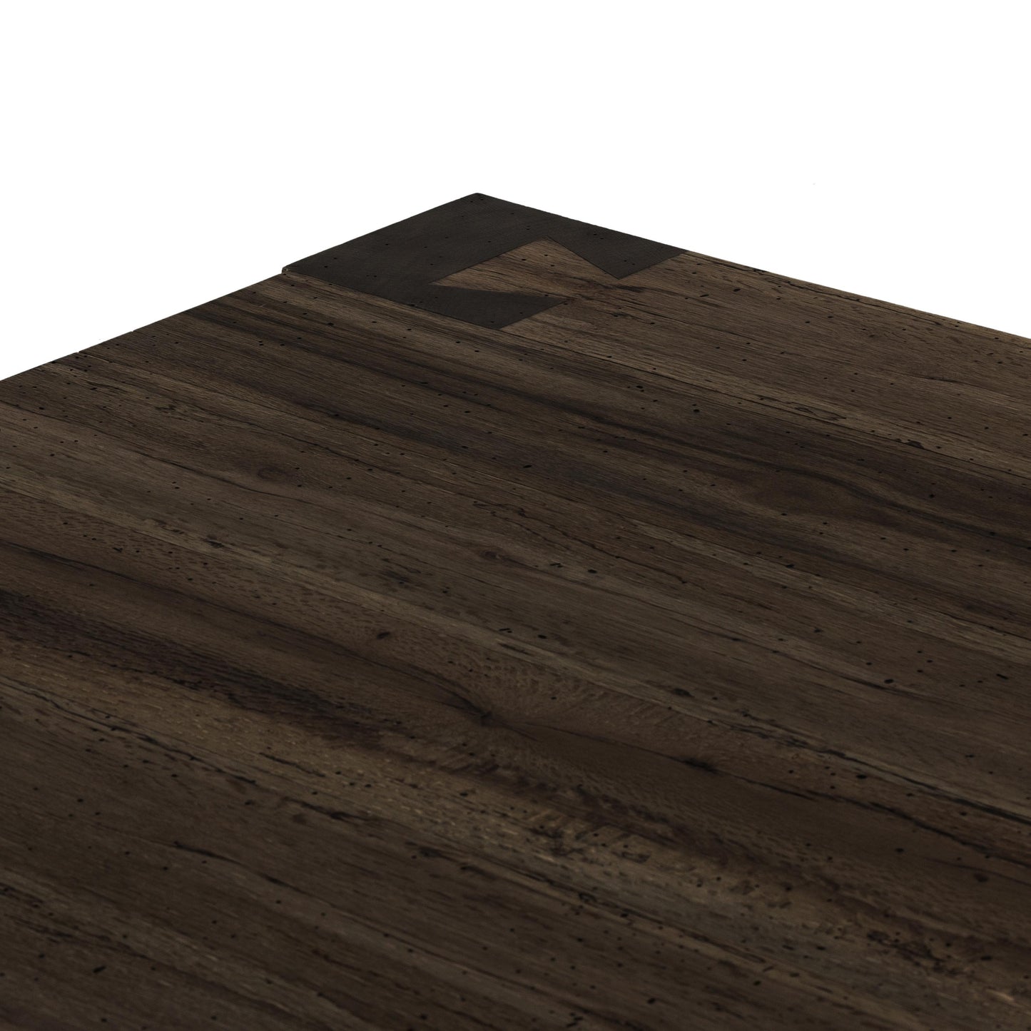 Powell Coffee Table in ebony oak close up of corner
