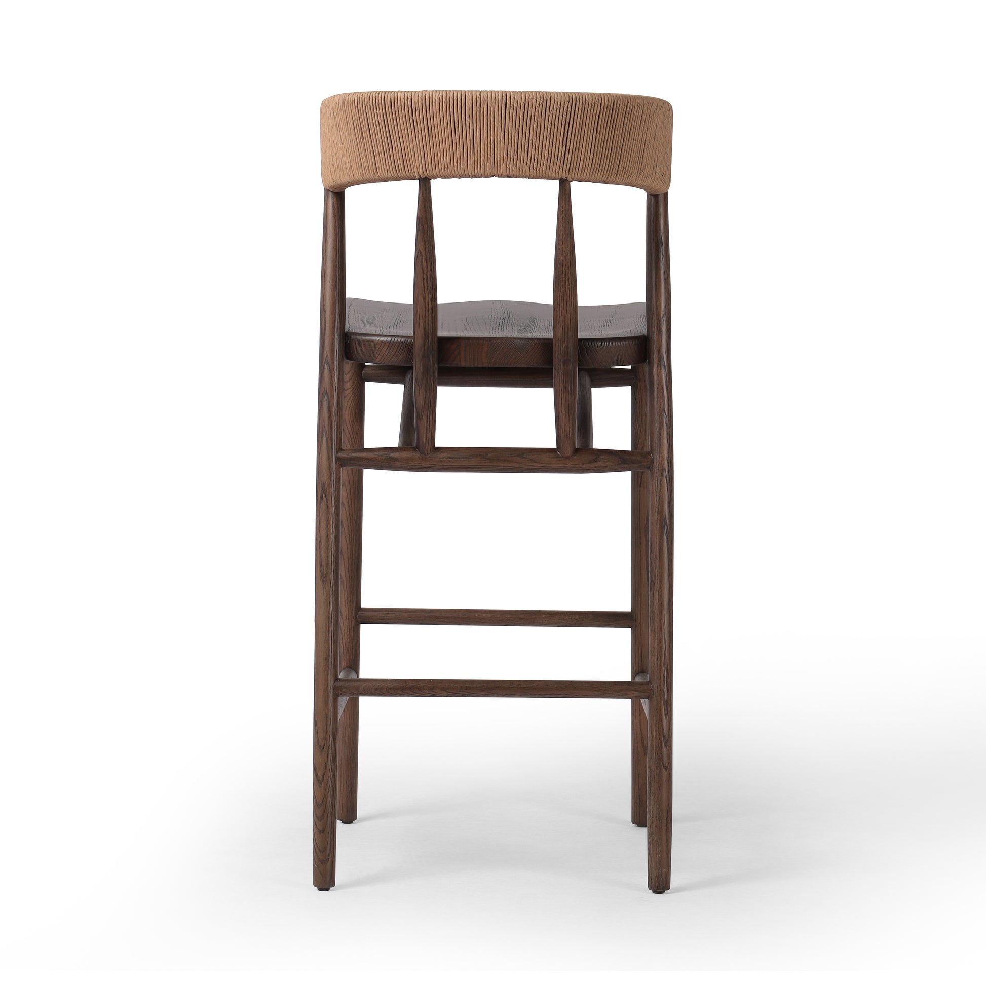 Carter Bar Stool in Drifted Oak from back
