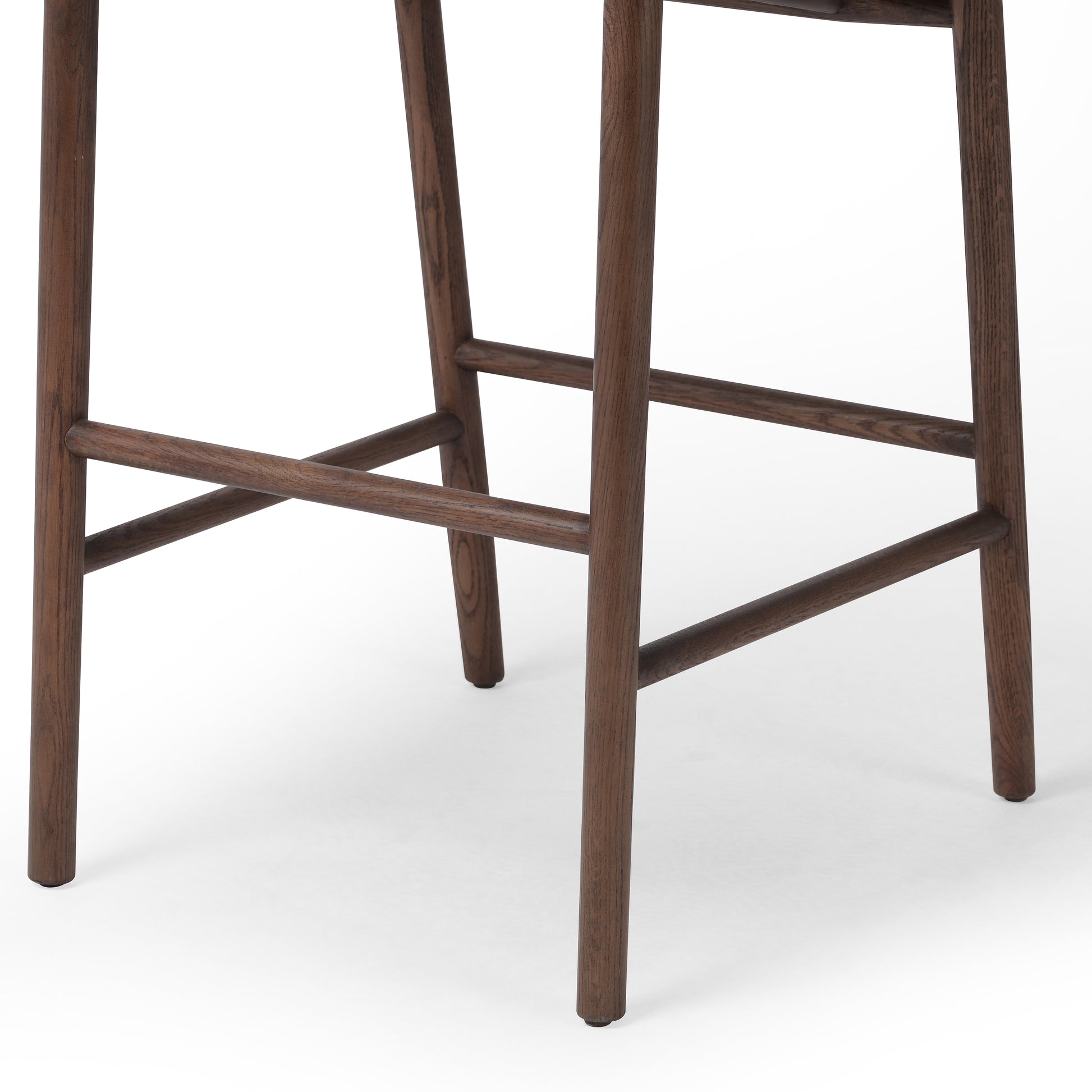 Carter Bar Stool in Drifted Oak legs up close