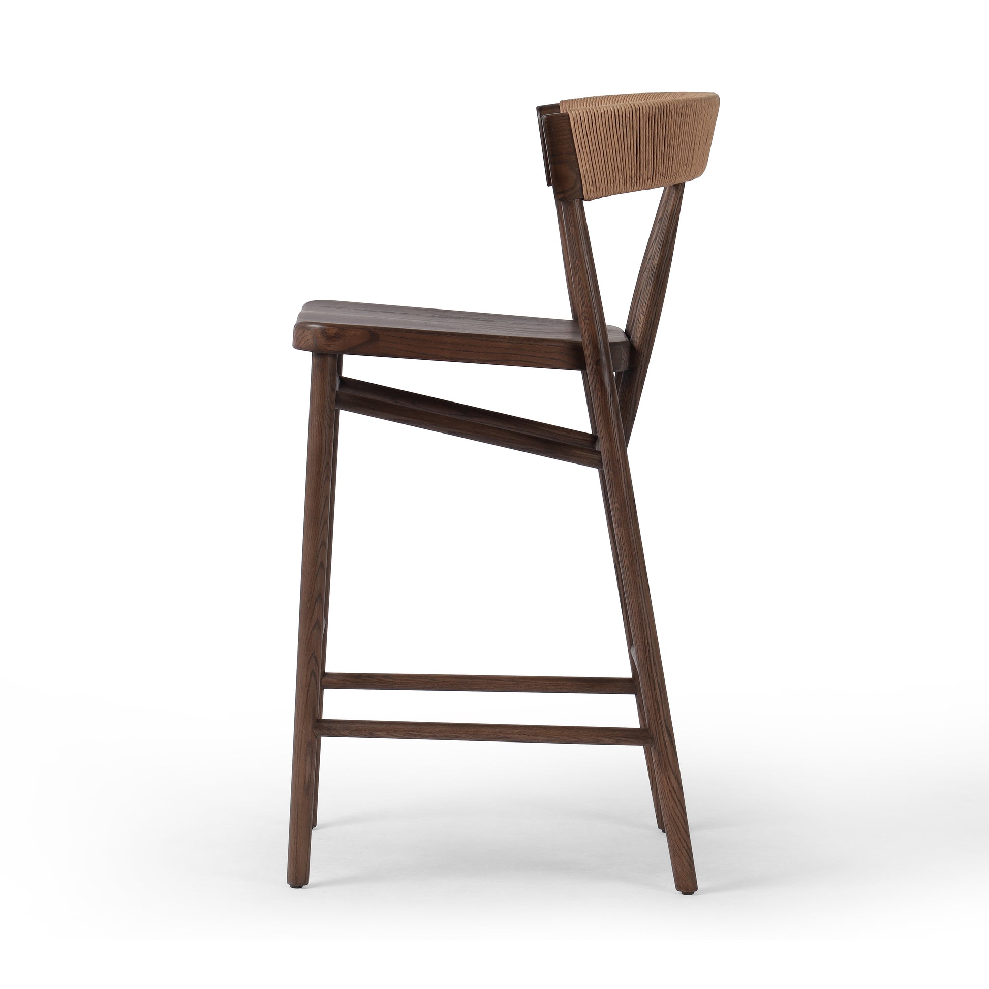 Carter Bar Stool in Drifted Oak sideview