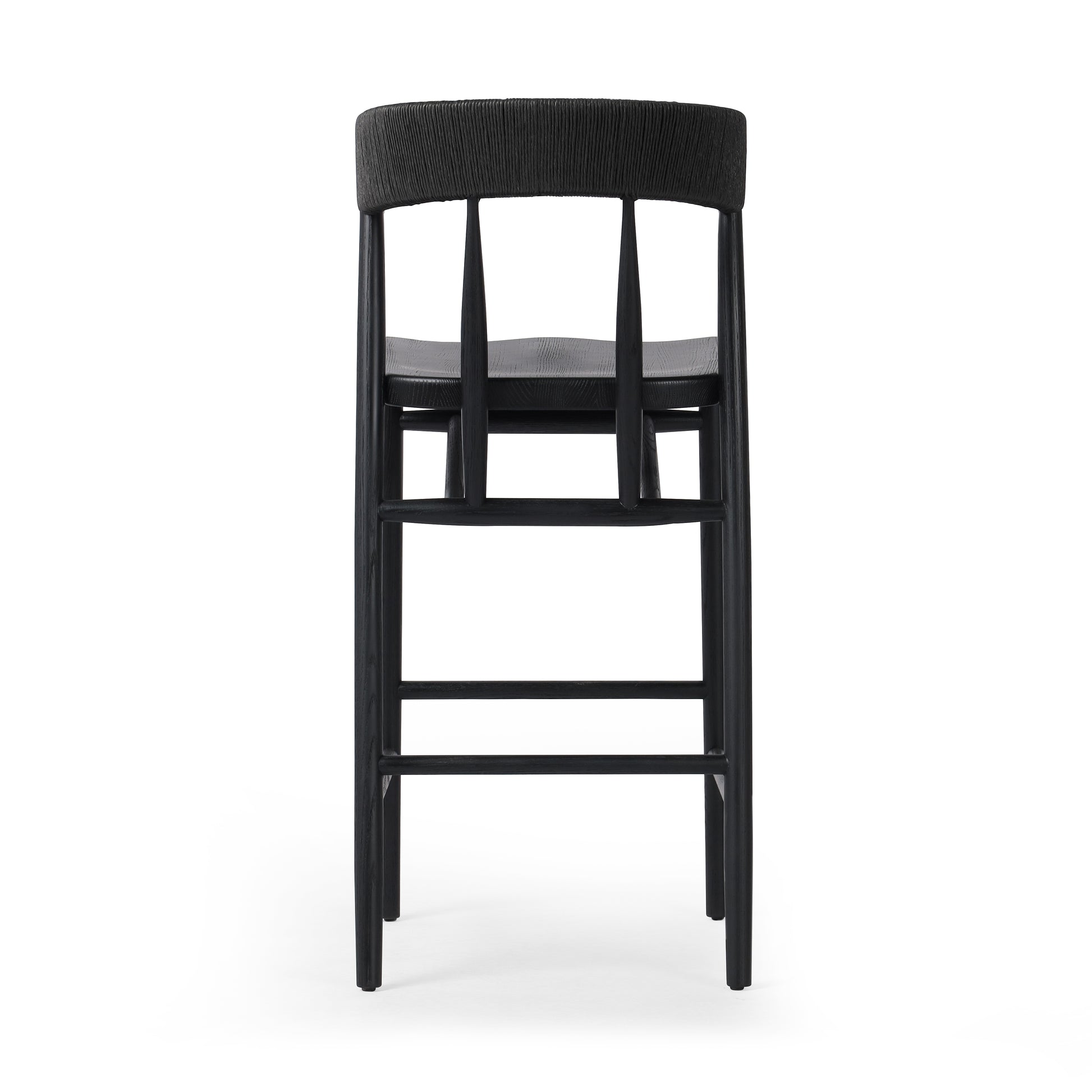 Carter Bar Stool in Black Oak frrom back
