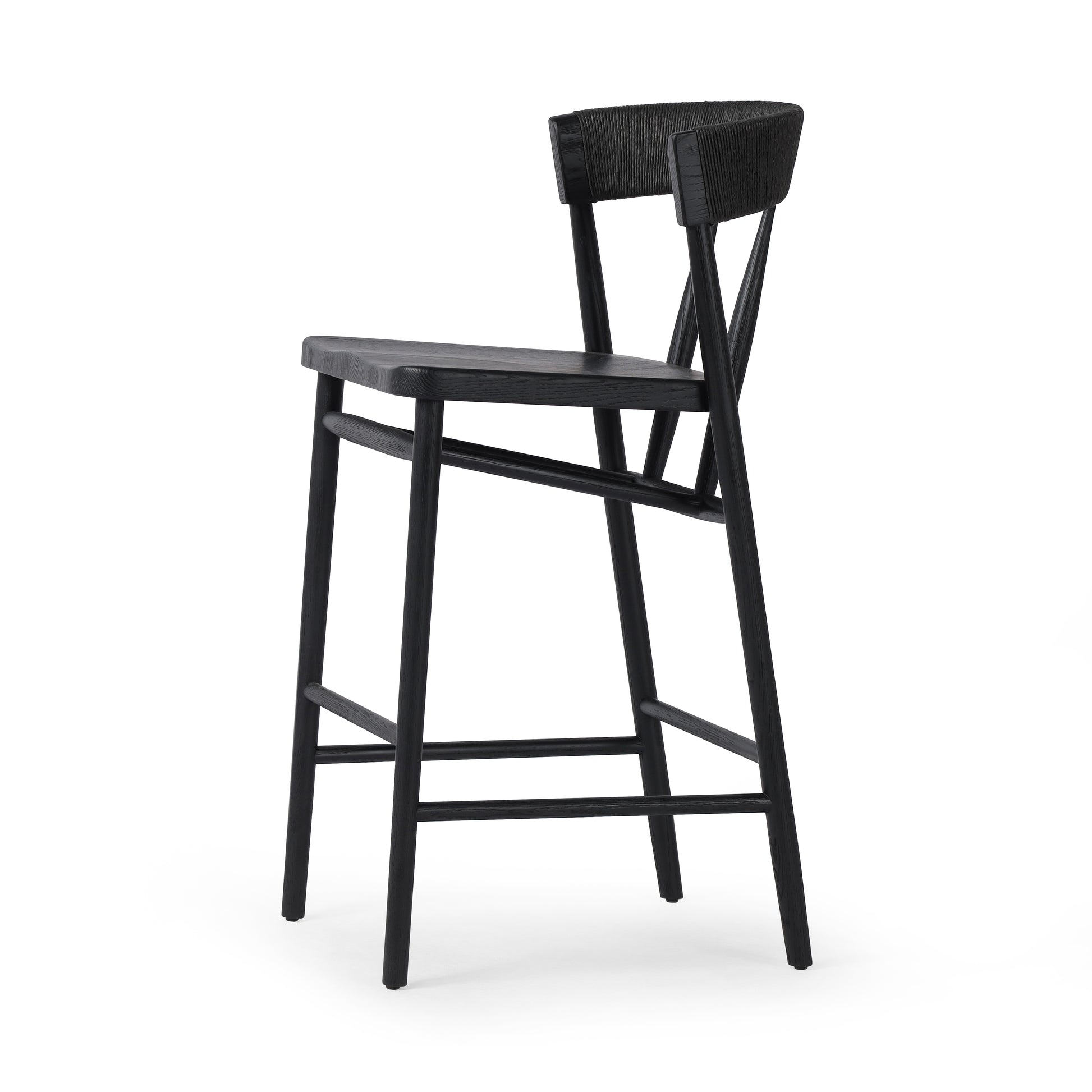 Carter Bar Stool in Black Oak