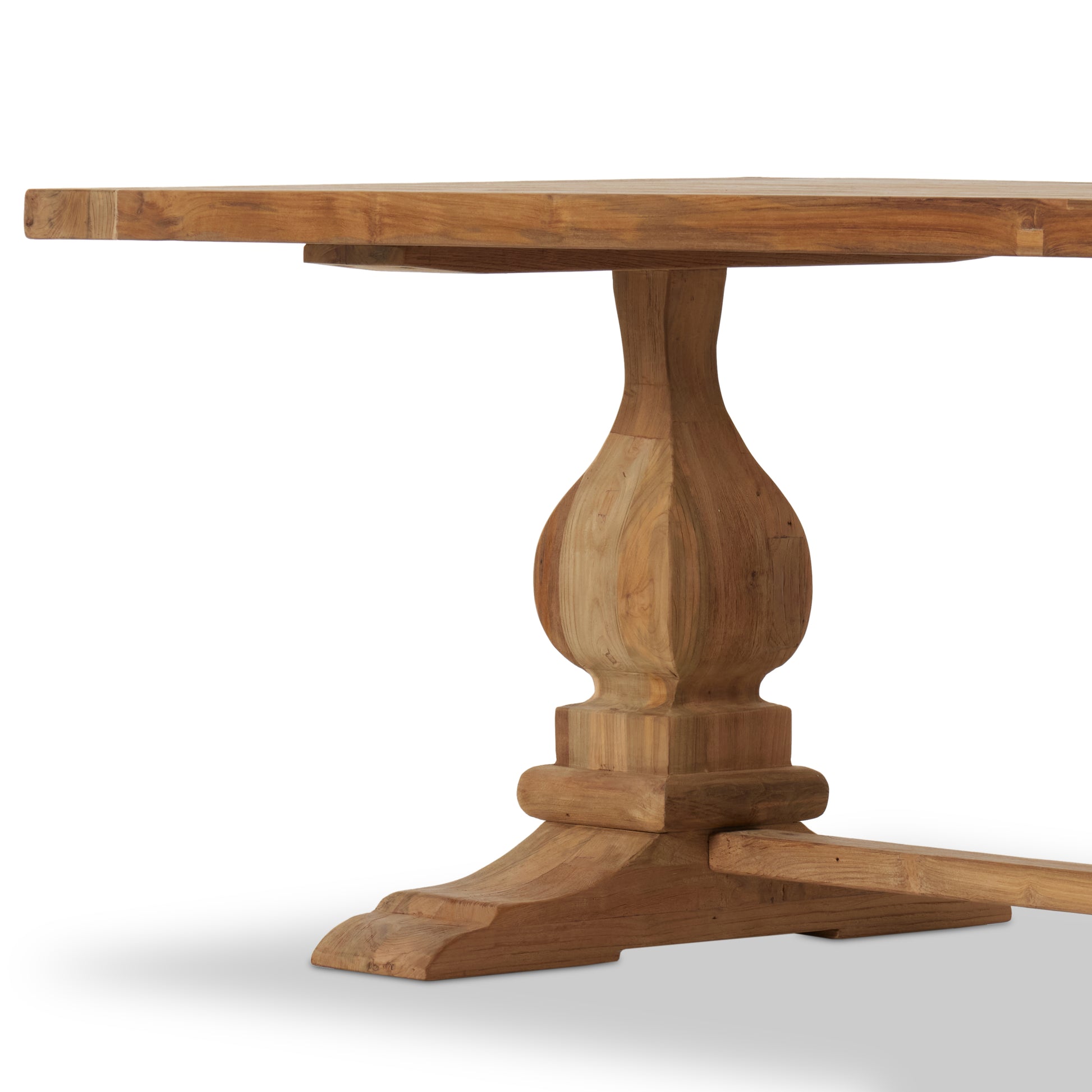 Lee Outdoor Dining Table leg shown from side