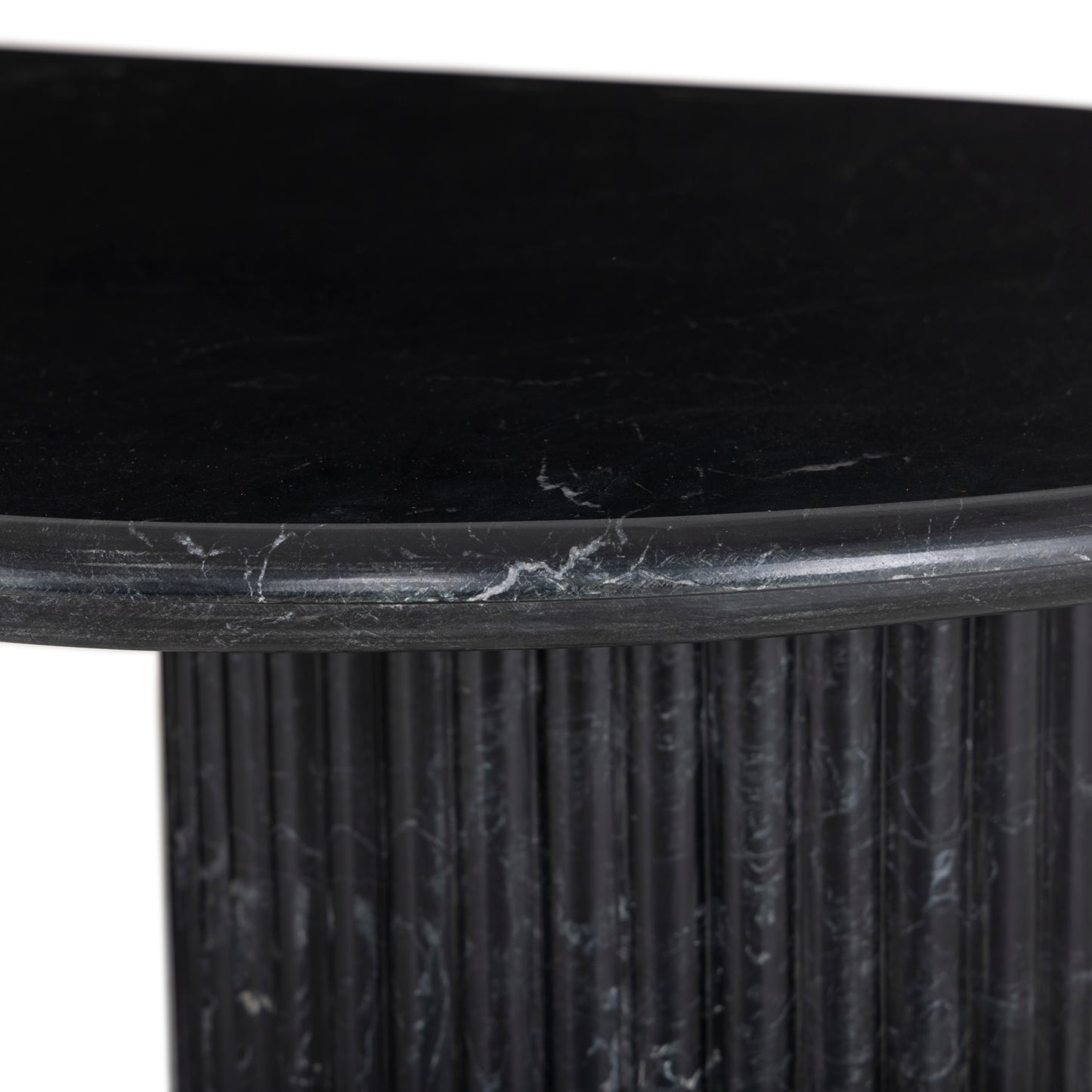 Deco Marble Coffee Table - Black Marble up close