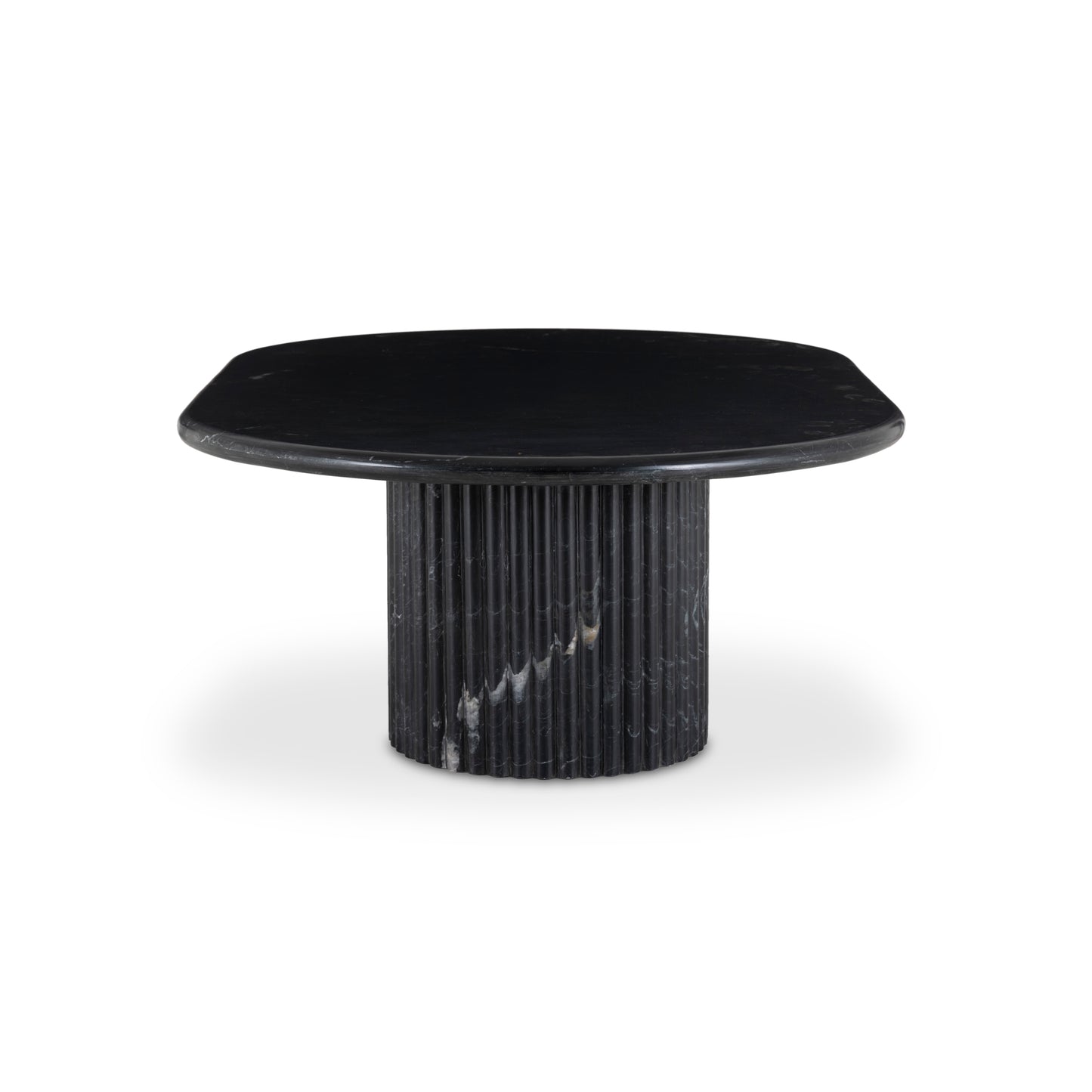 Deco Marble Coffee Table - Black Marble end view