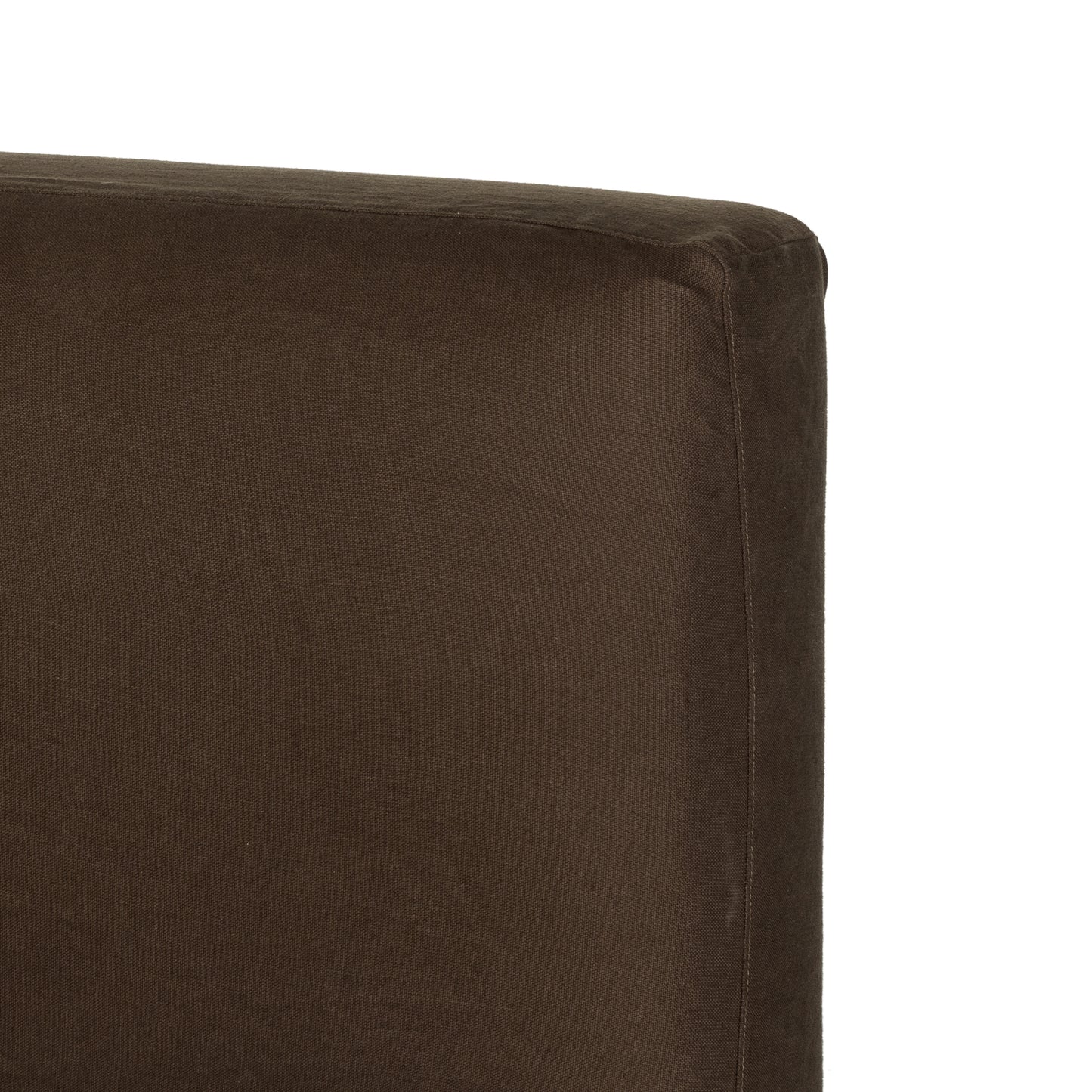 Coffee Carrie Slipcover Bed headboard up close