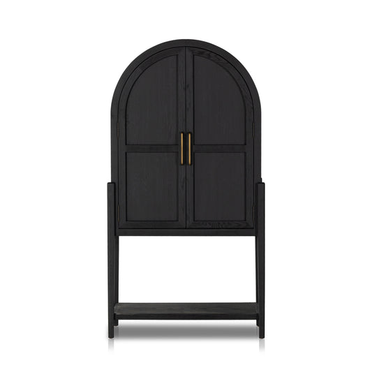 Matte Black Carraway Bar Cabinet