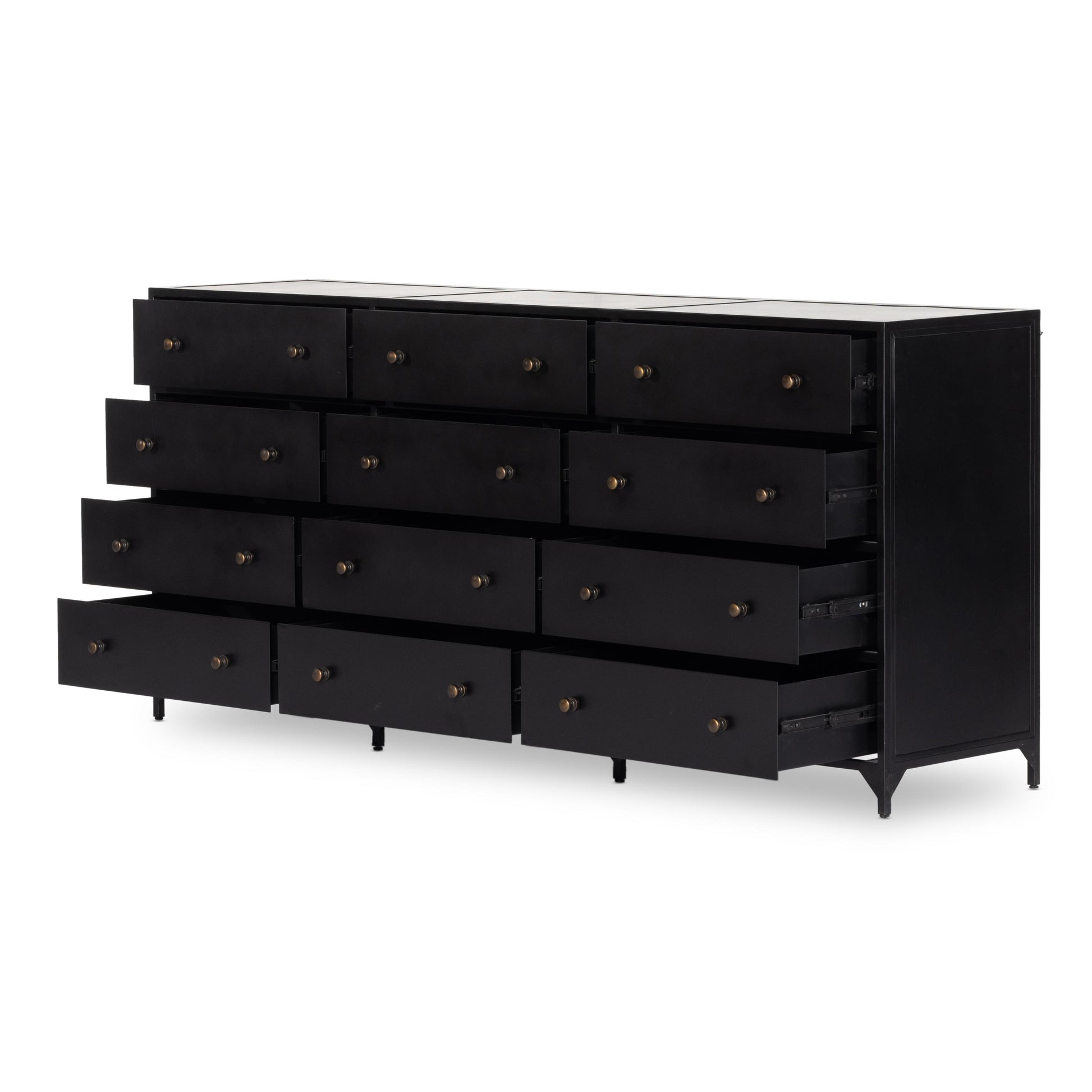 Brady 12 Drawer Dresser with drawers open