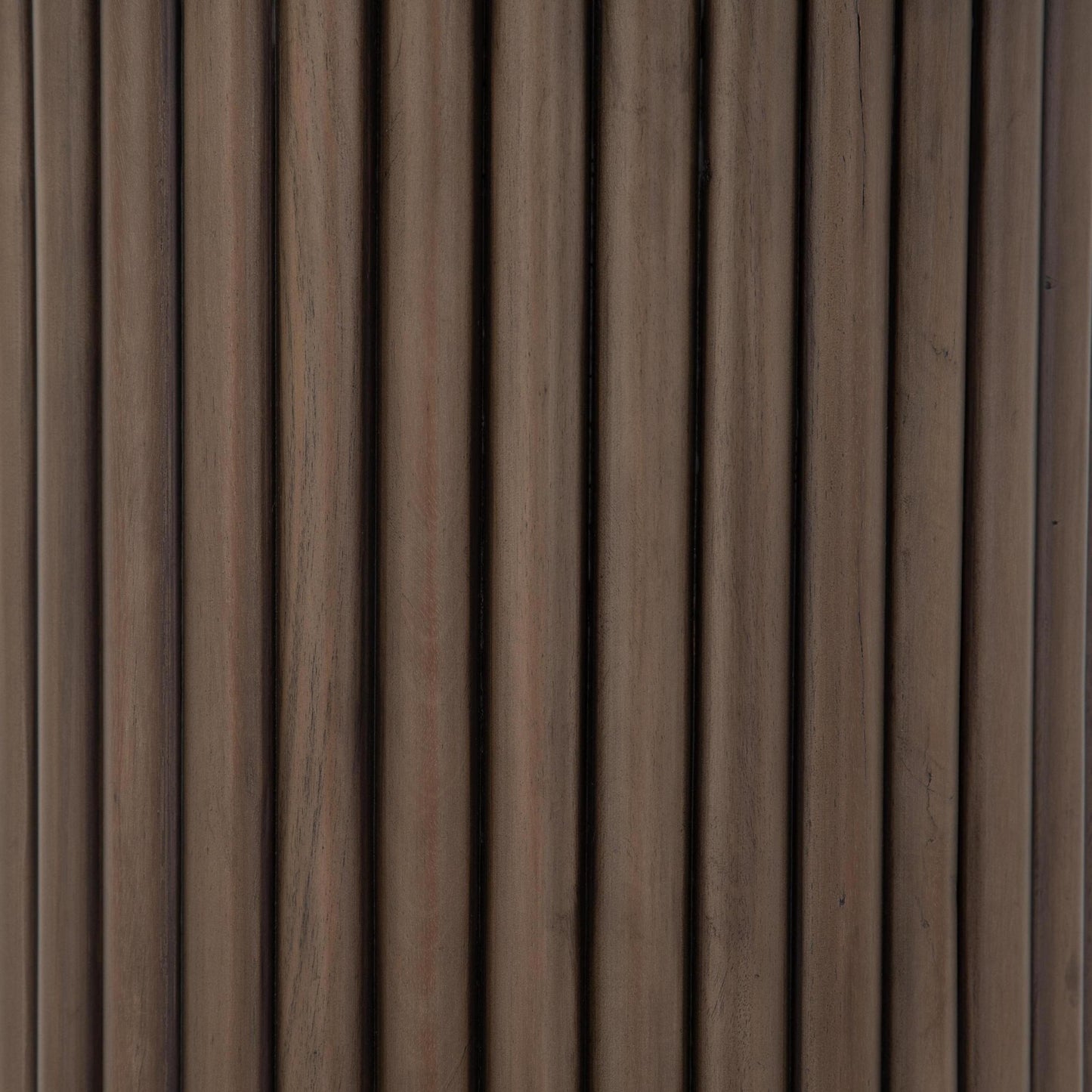 Paulo End Table close up of wood detail on the base of the table
